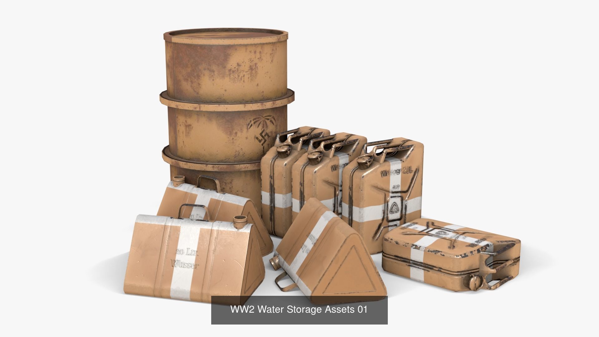 WW2 Afrika Korps Assets 3D Model Collection_7