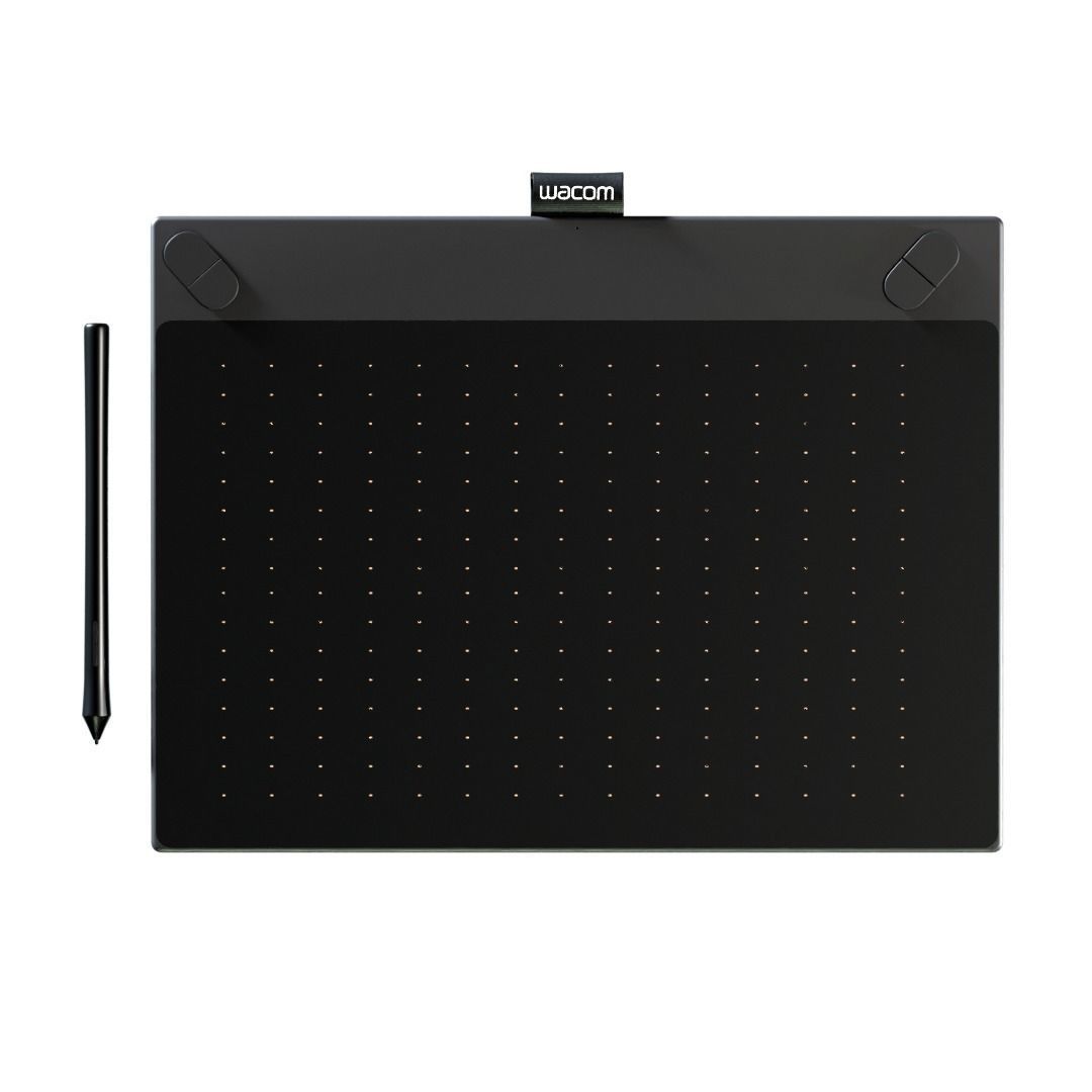 Wacom tablet and pen 3D model_2