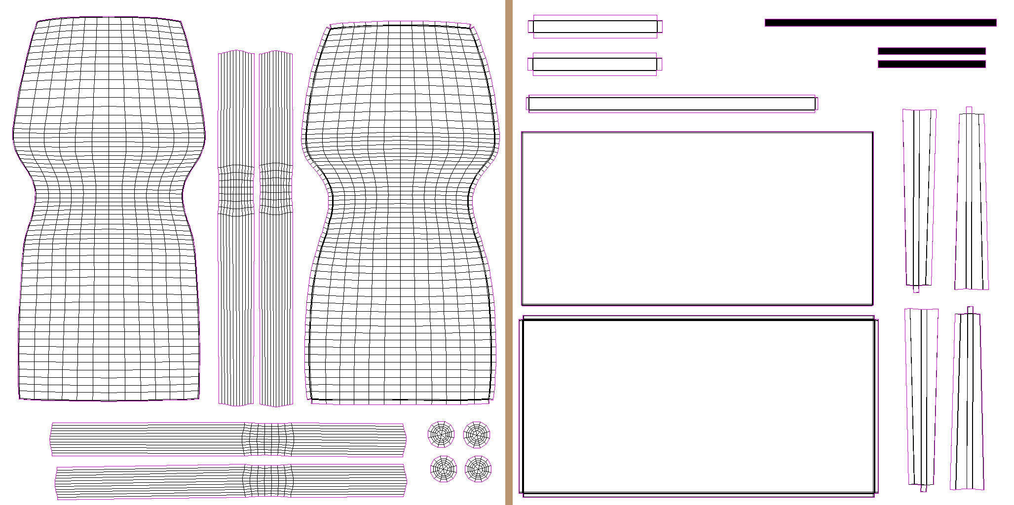 Tables and chairs set Boston style Low-poly 3D model_14