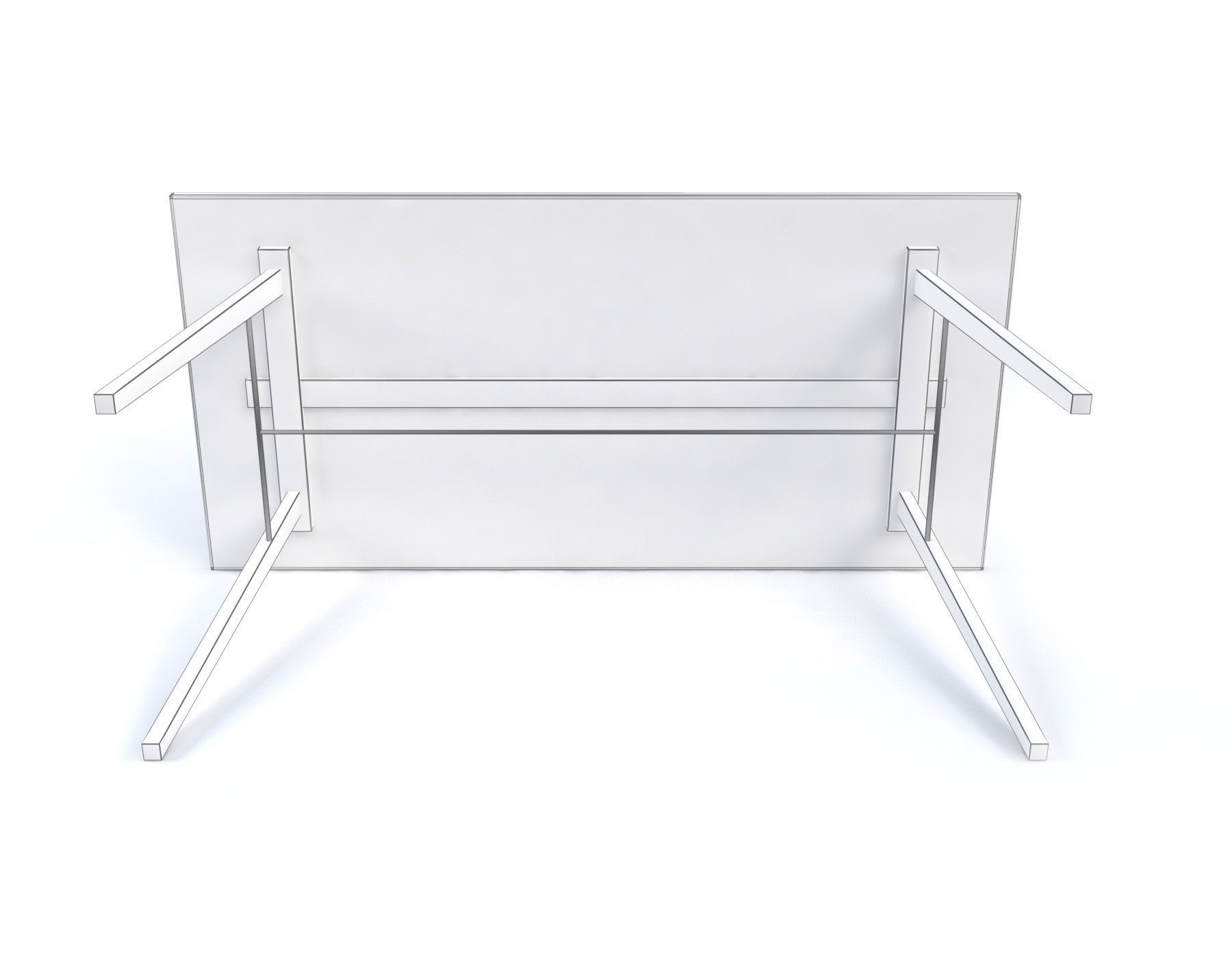 Tables and chairs set Boston style Low-poly 3D model_11