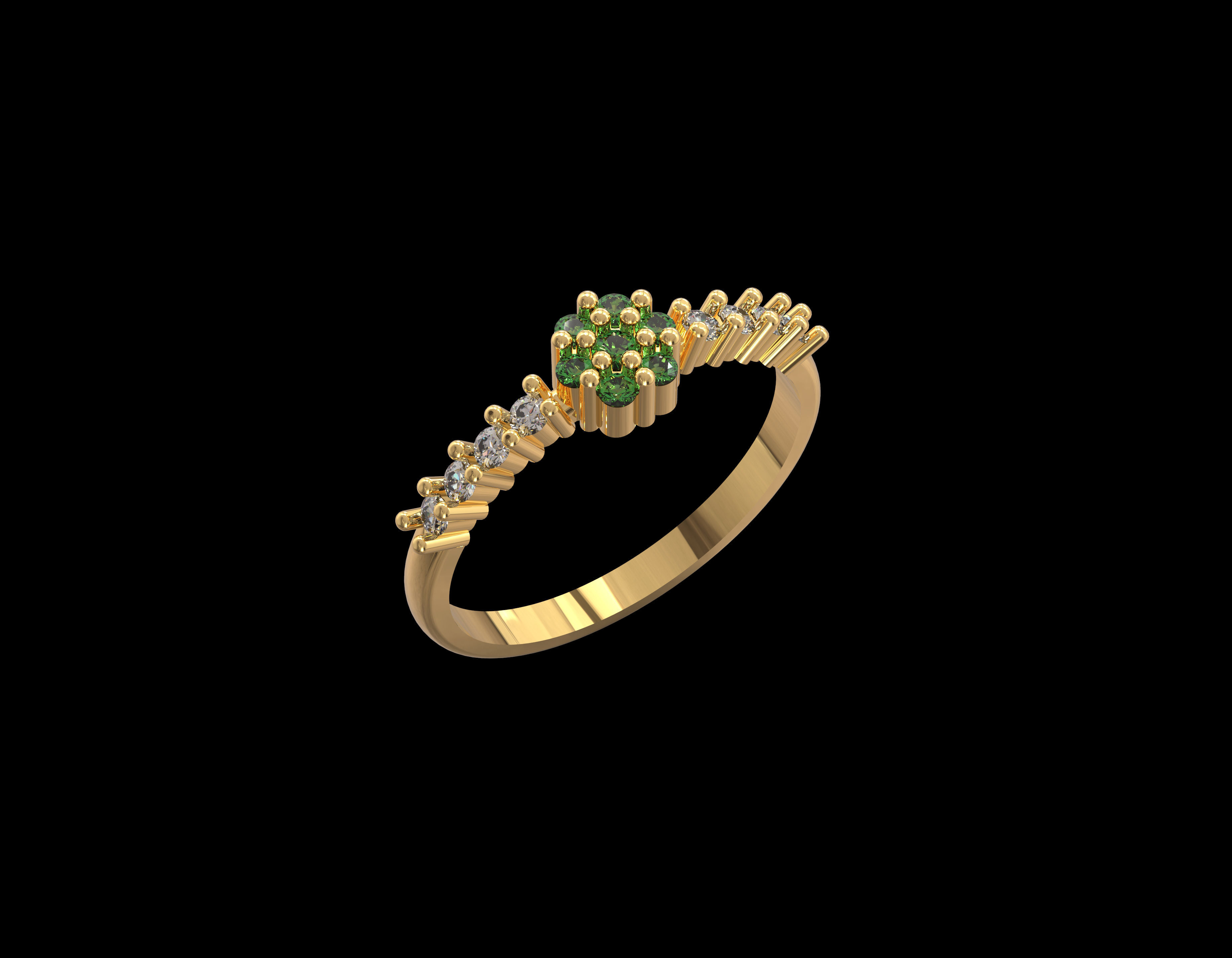 Women Ring 004 3D print model_8