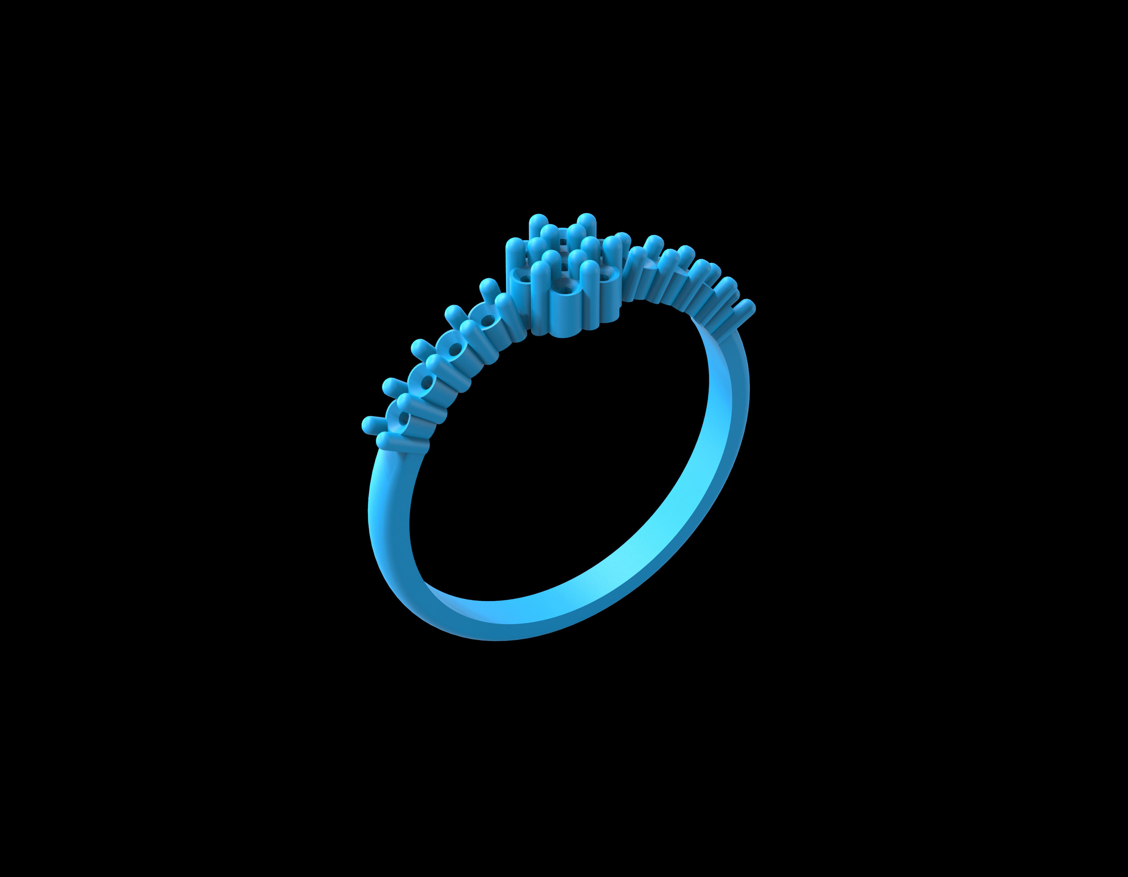 Women Ring 004 3D print model_10