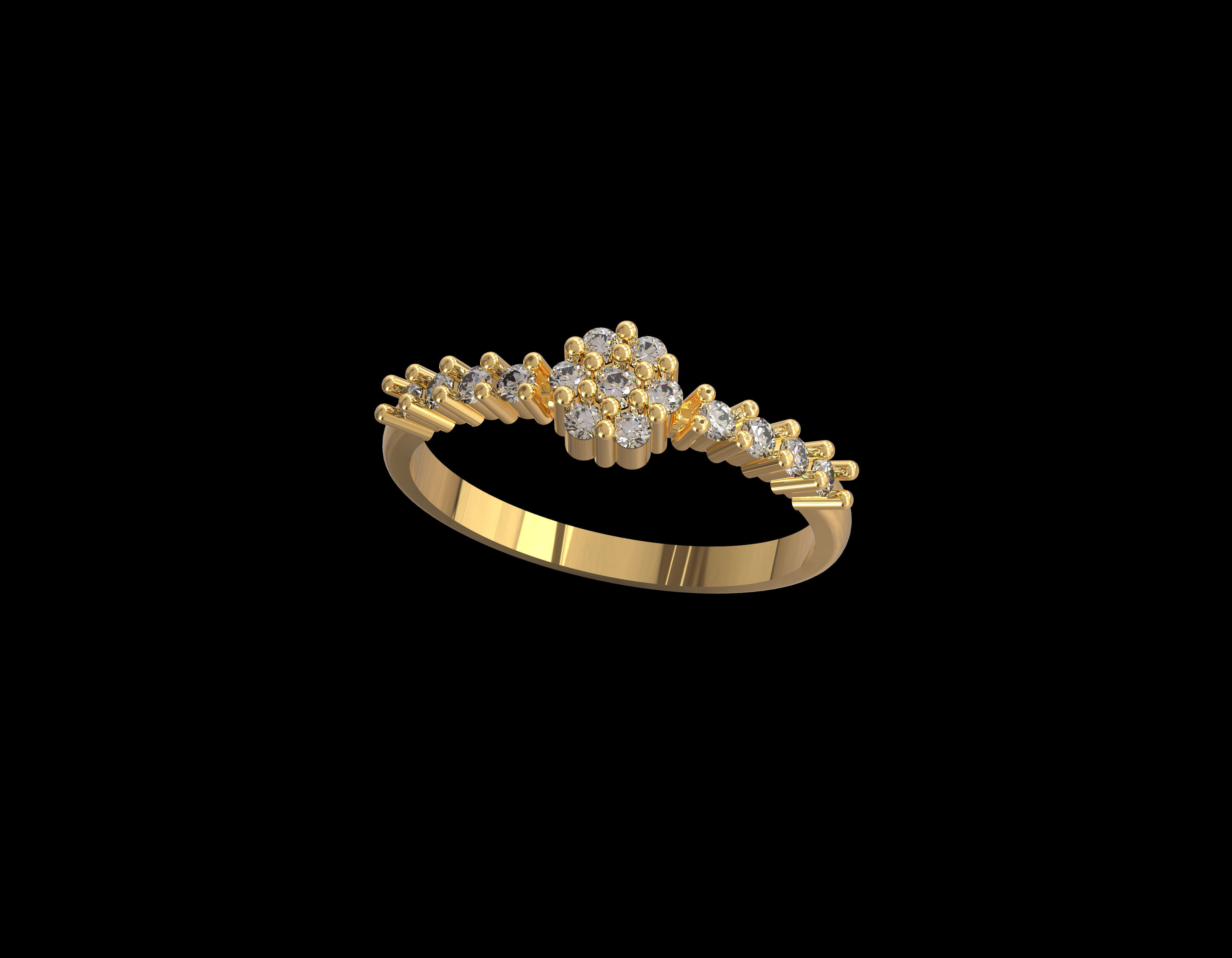 Women Ring 004 3D print model_4