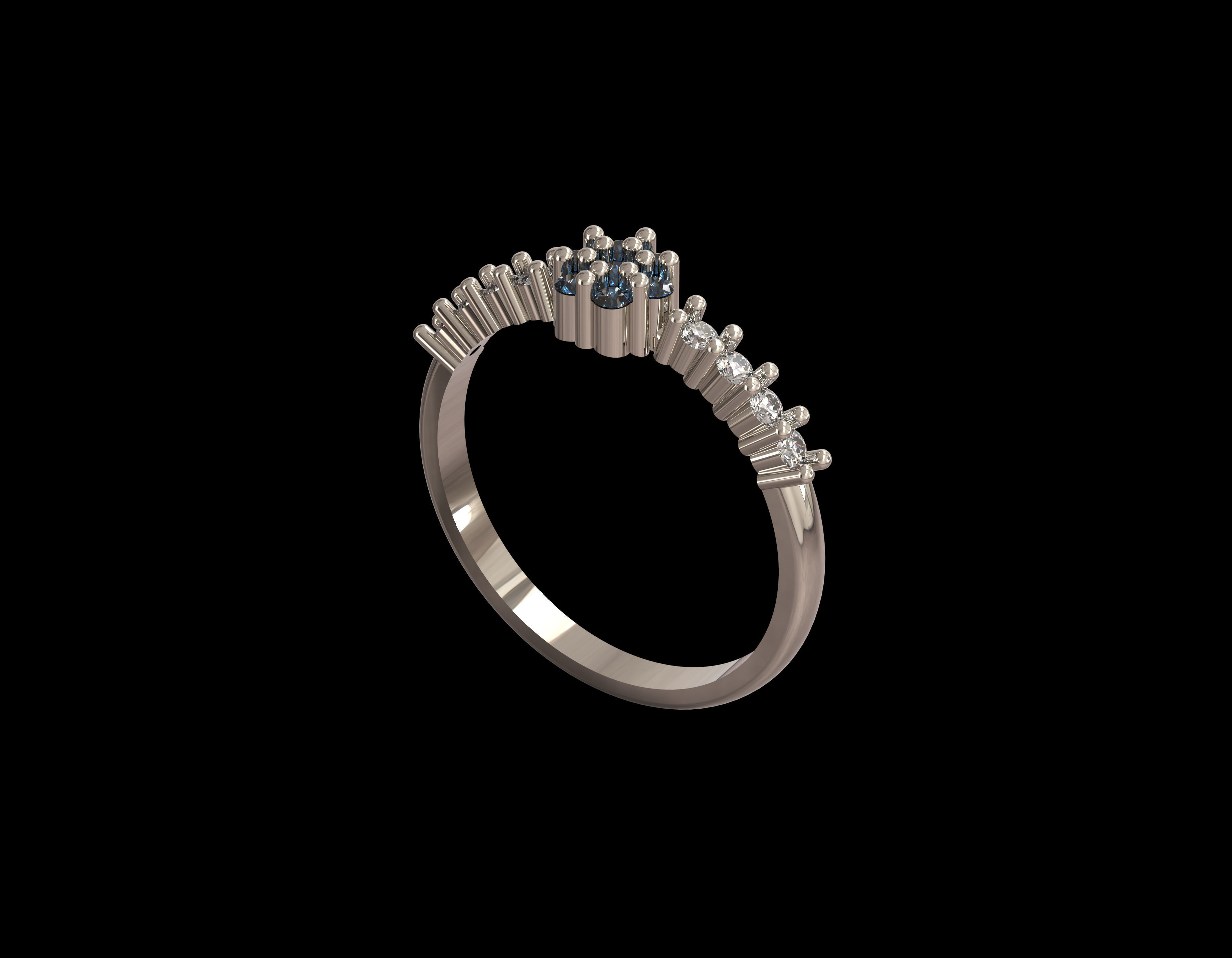 Women Ring 004 3D print model_1