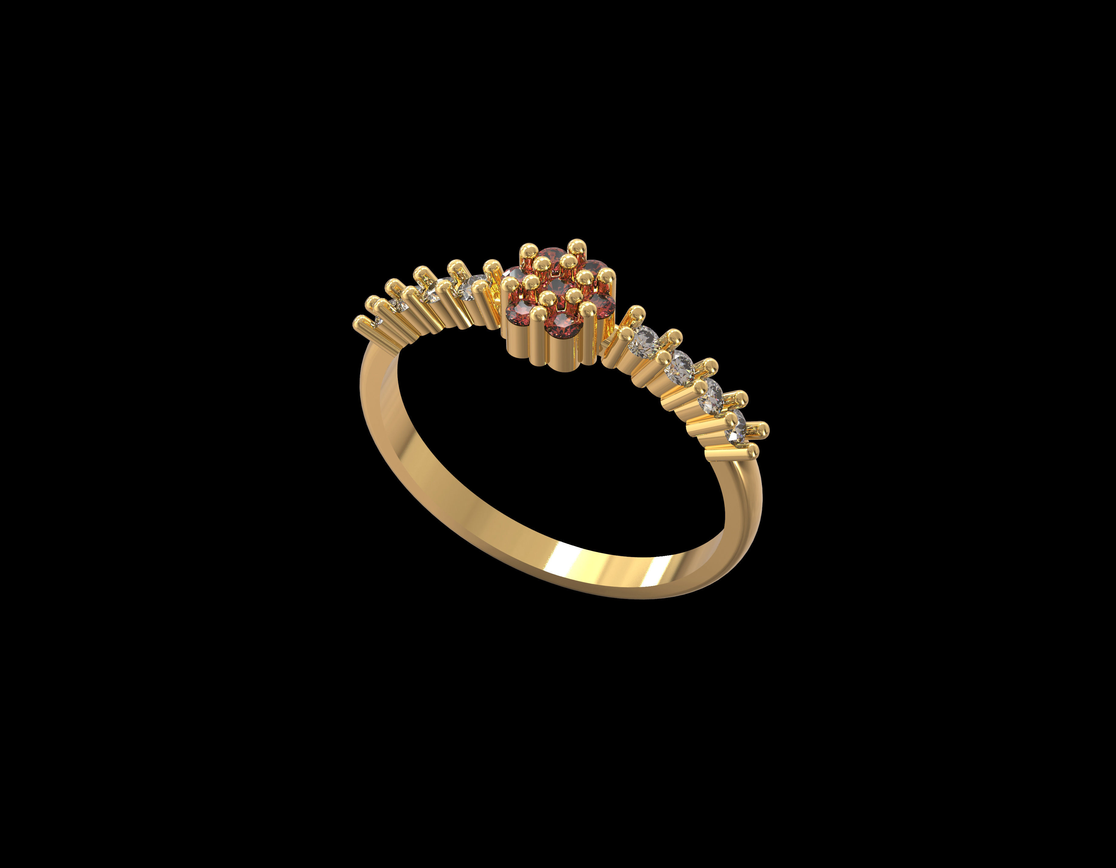 Women Ring 004 3D print model_9