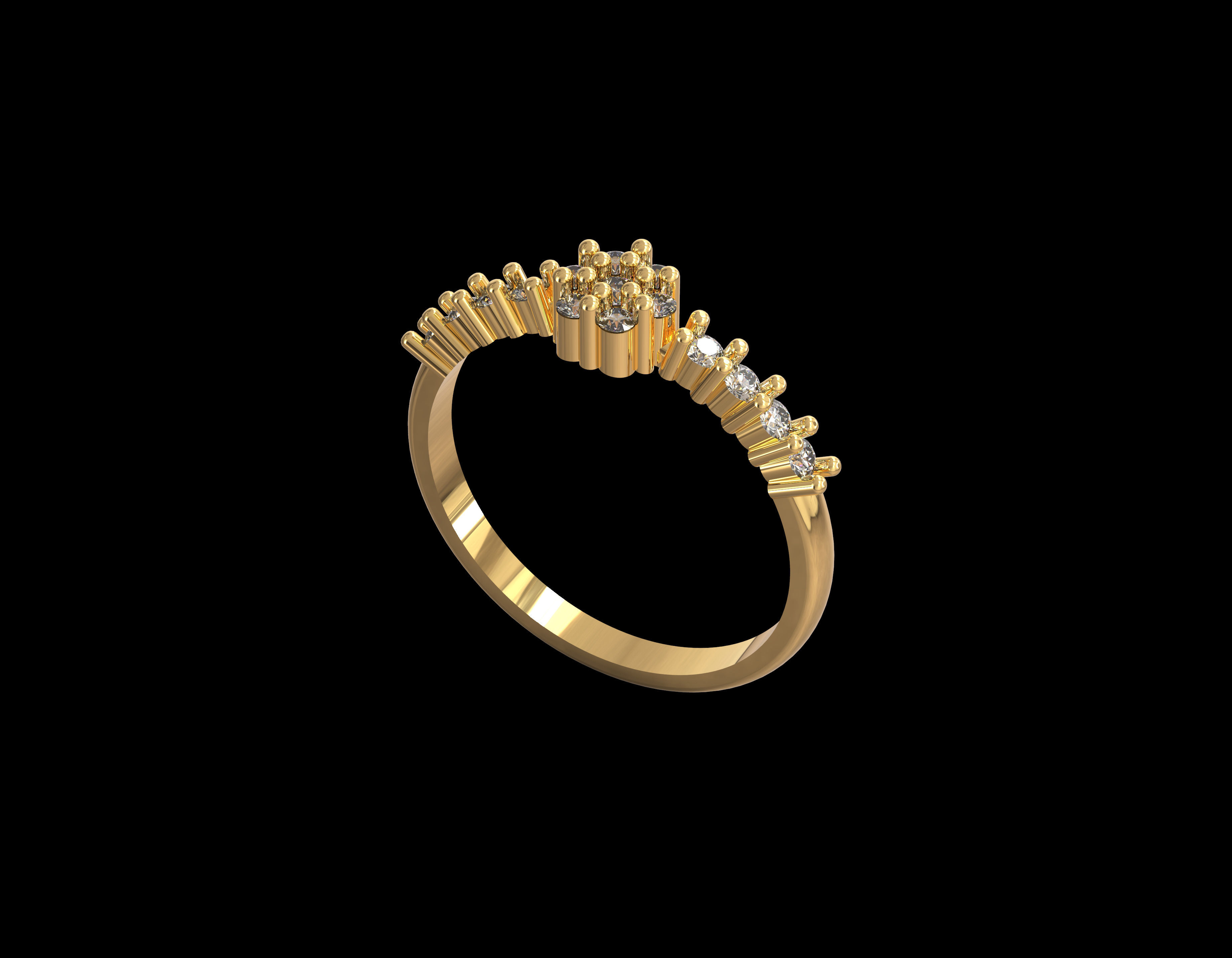 Women Ring 004 3D print model_2