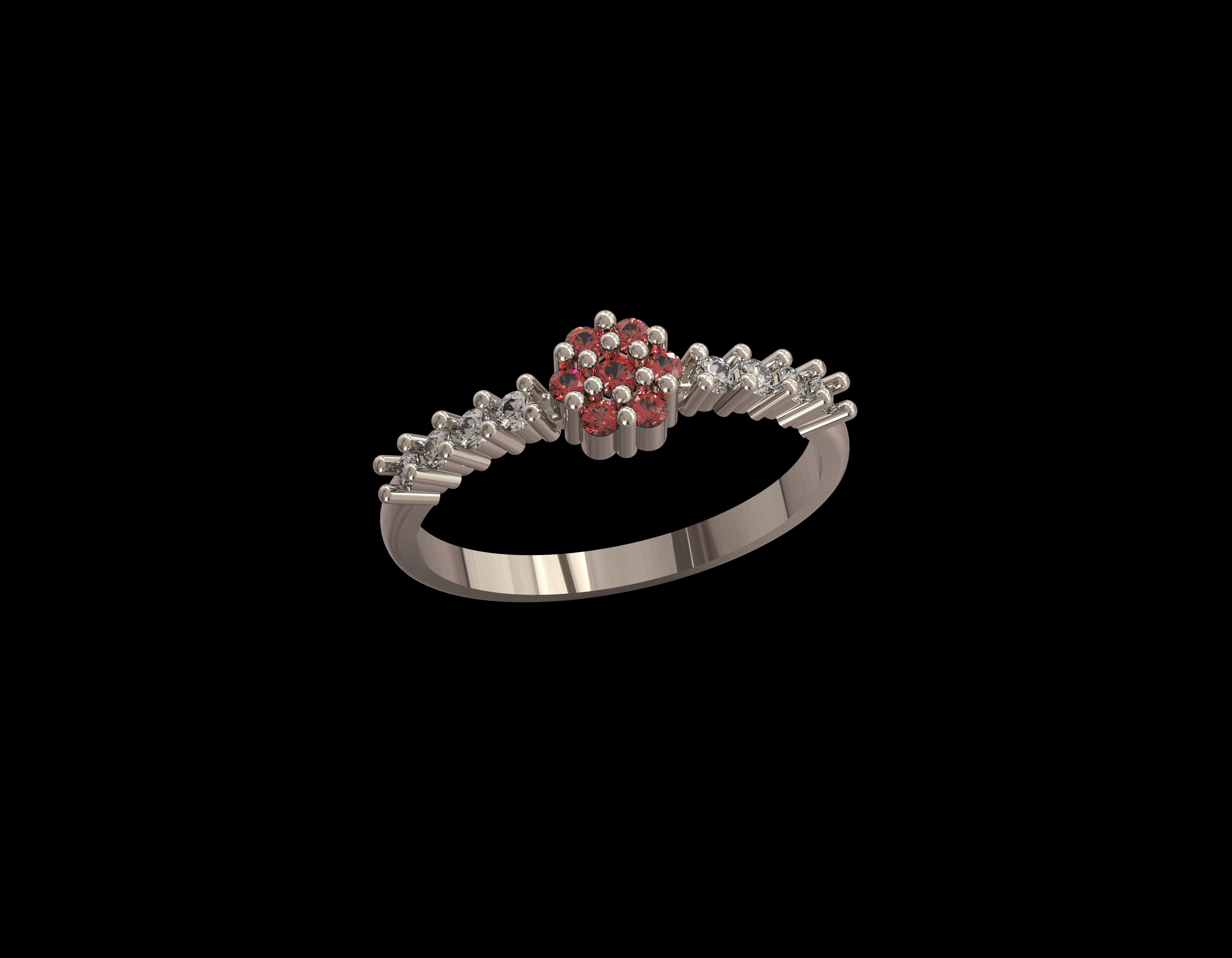 Women Ring 004 3D print model_5