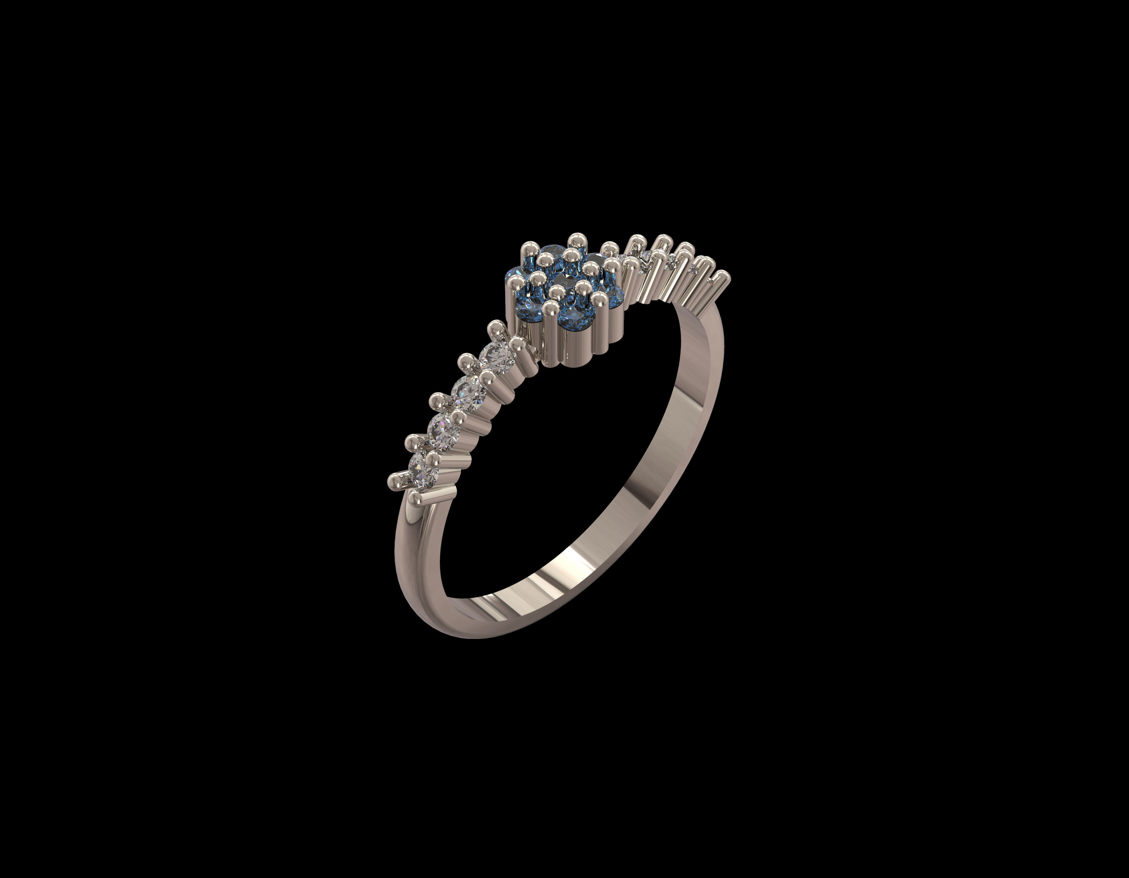 Women Ring 004 3D print model_3