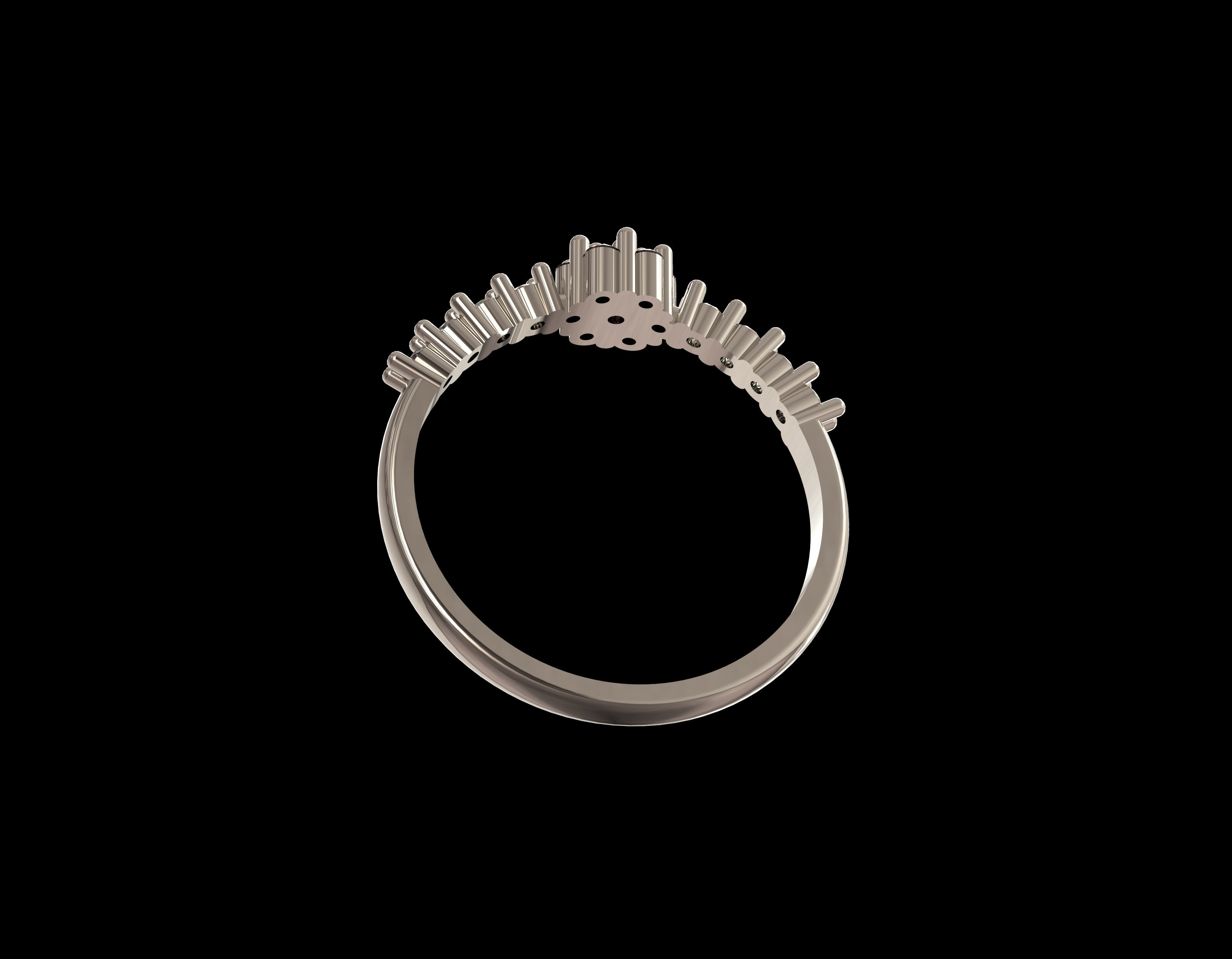 Women Ring 004 3D print model_7