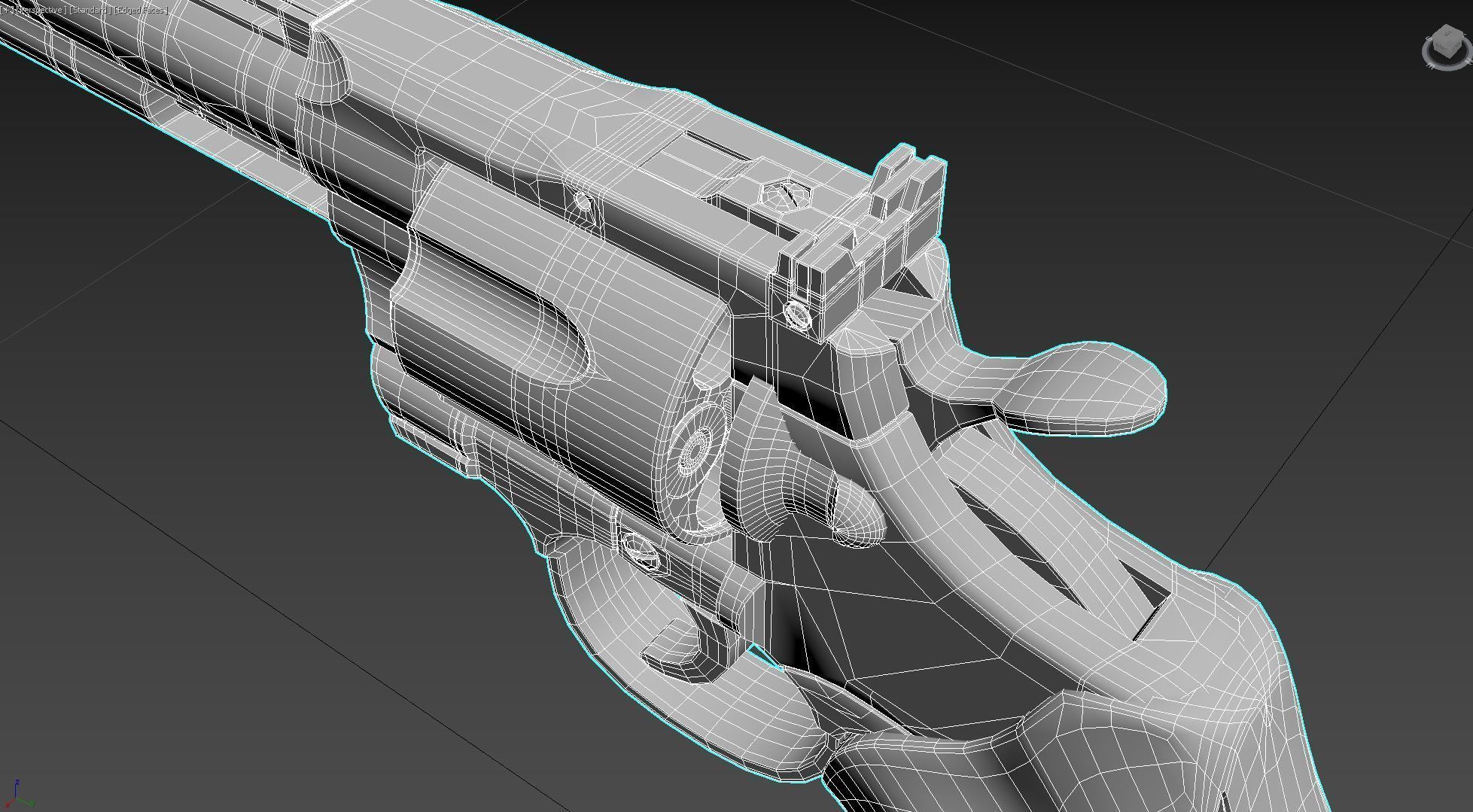 Colt Python 357 - Revolver gun - High poly 3D model_9