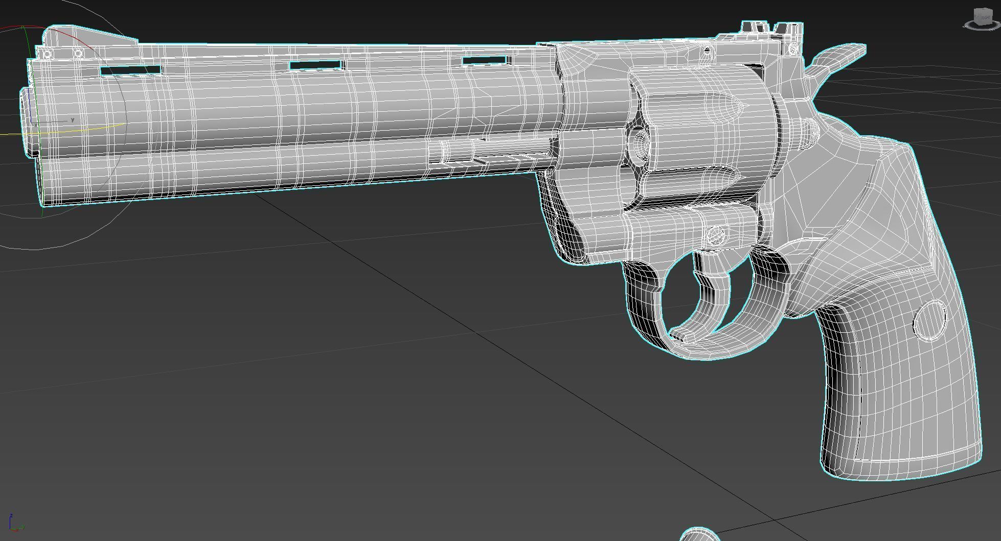 Colt Python 357 - Revolver gun - High poly 3D model_6