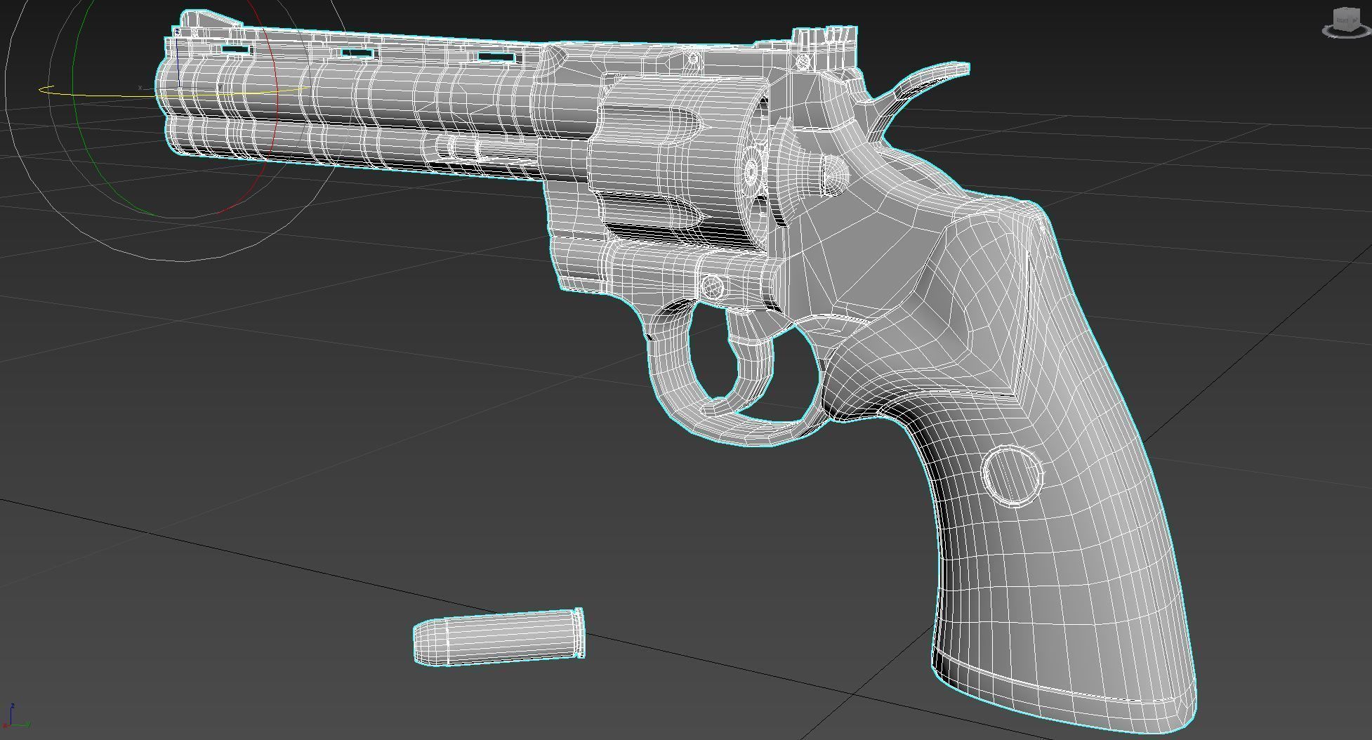 Colt Python 357 - Revolver gun - High poly 3D model_8