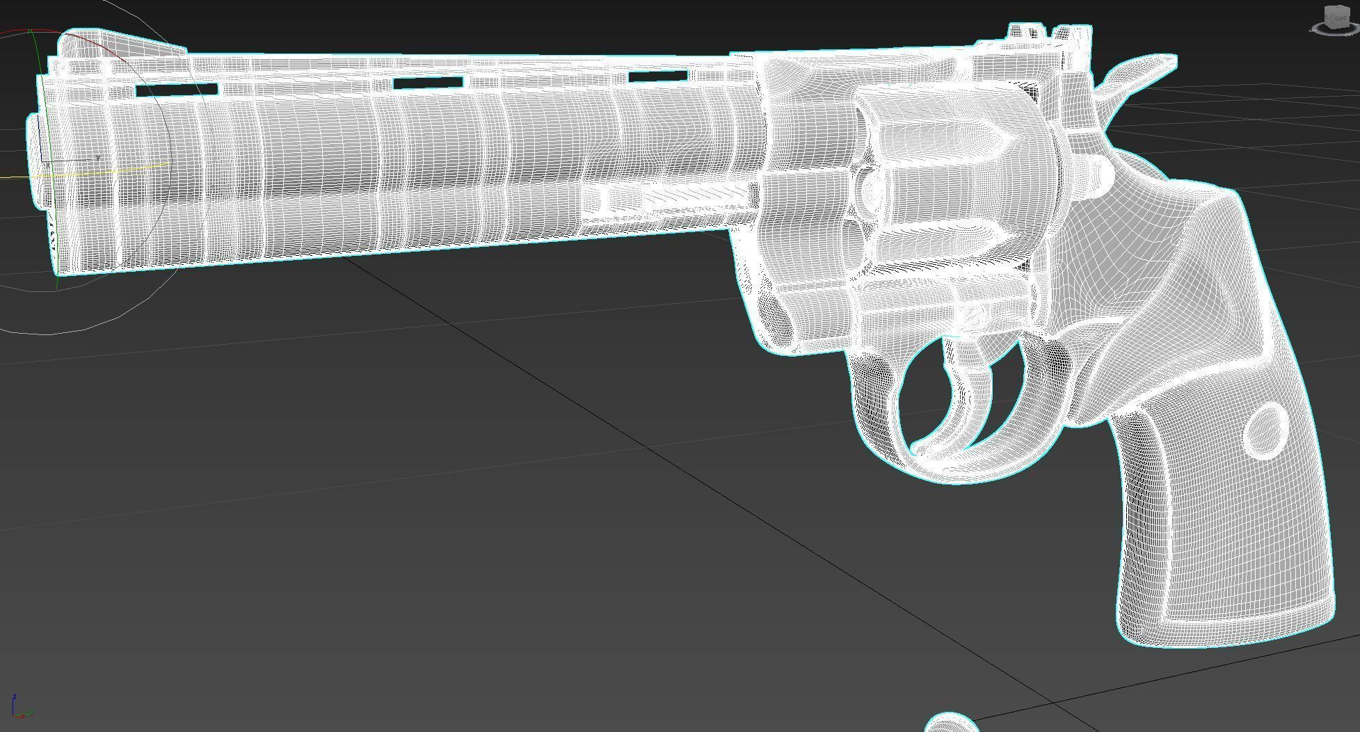 Colt Python 357 - Revolver gun - High poly 3D model_7
