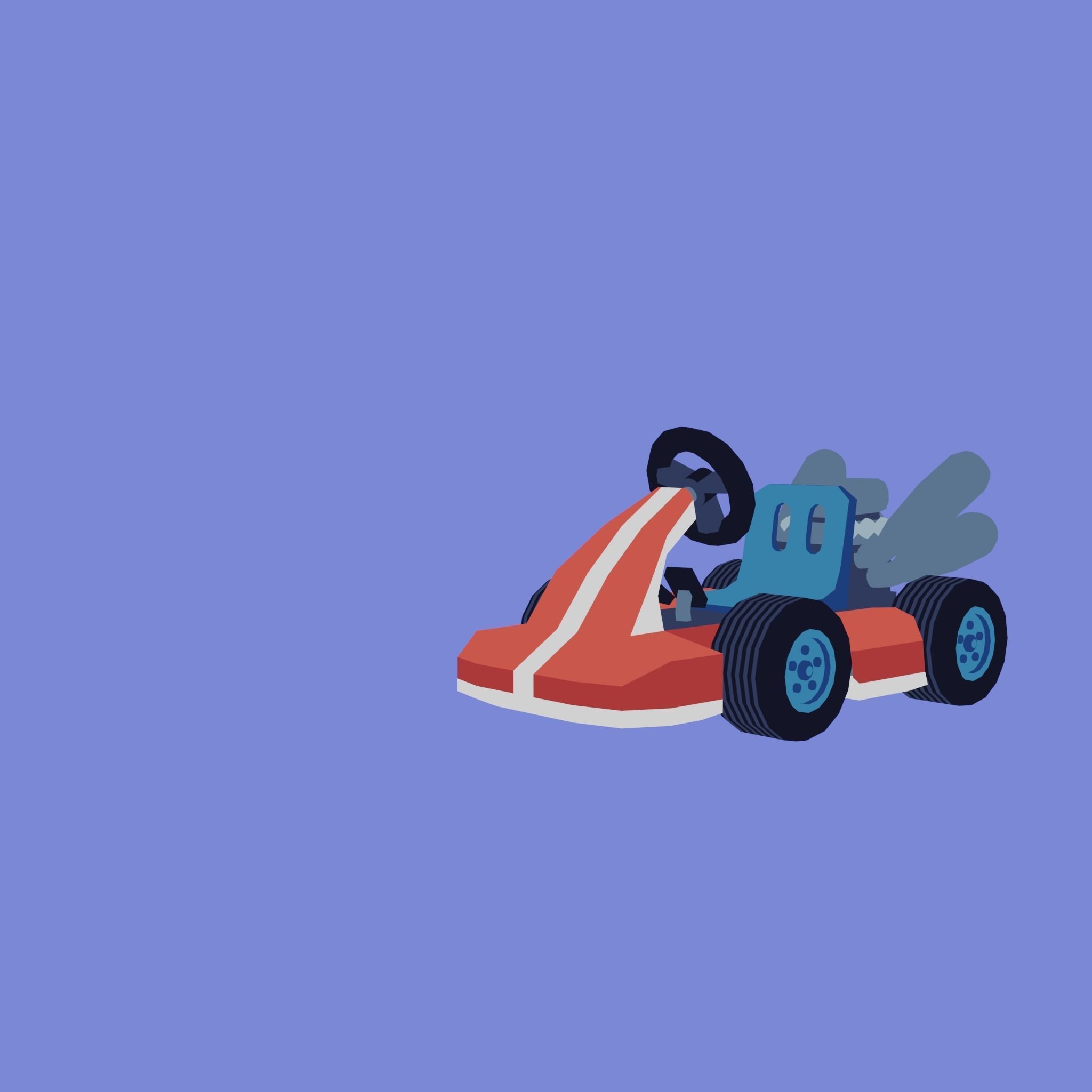 Toony Series - Tiny Kart Low-poly 3D model_4