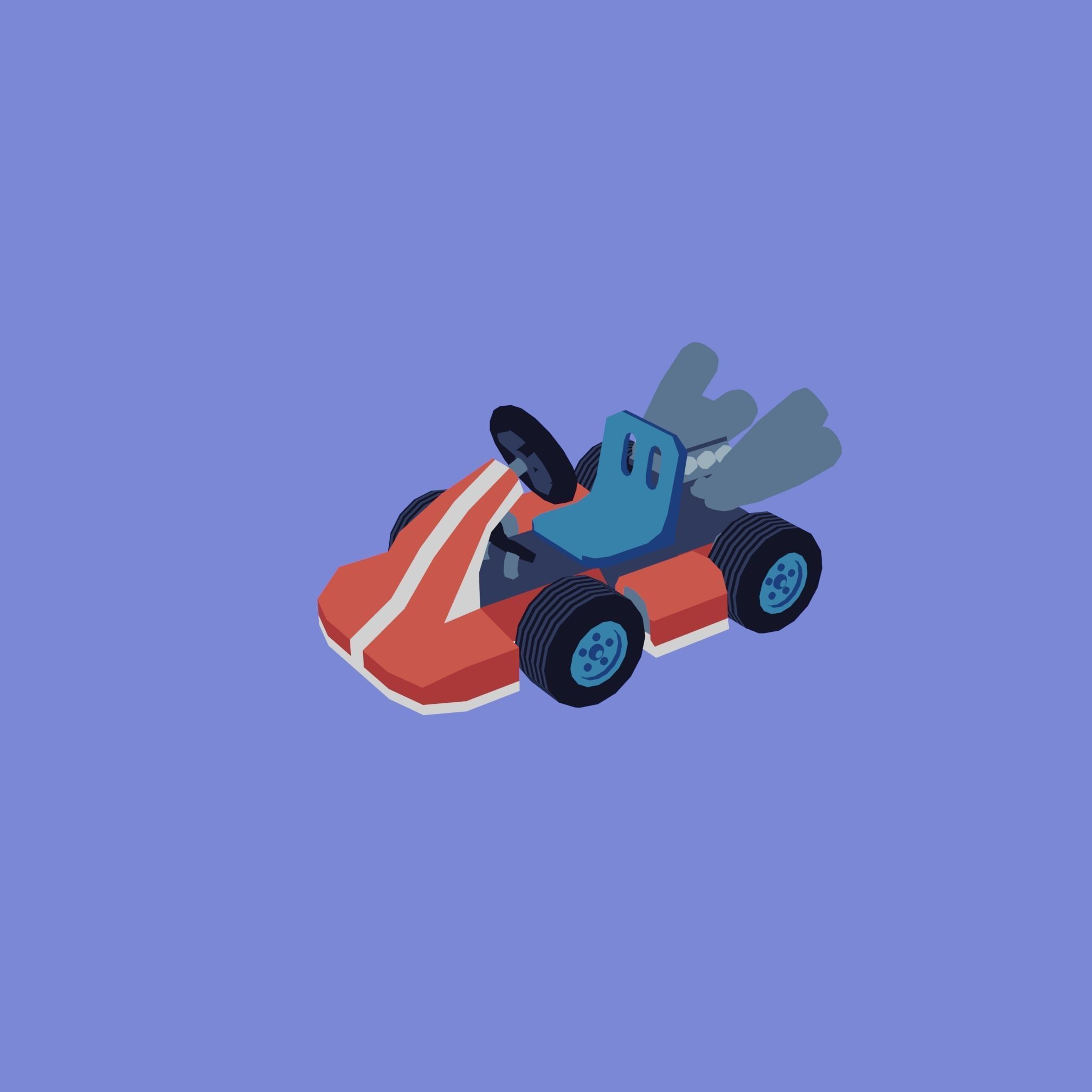 Toony Series - Tiny Kart Low-poly 3D model_1