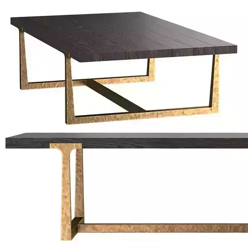 T-BRACE RECTANGULAR COFFEE TABLE