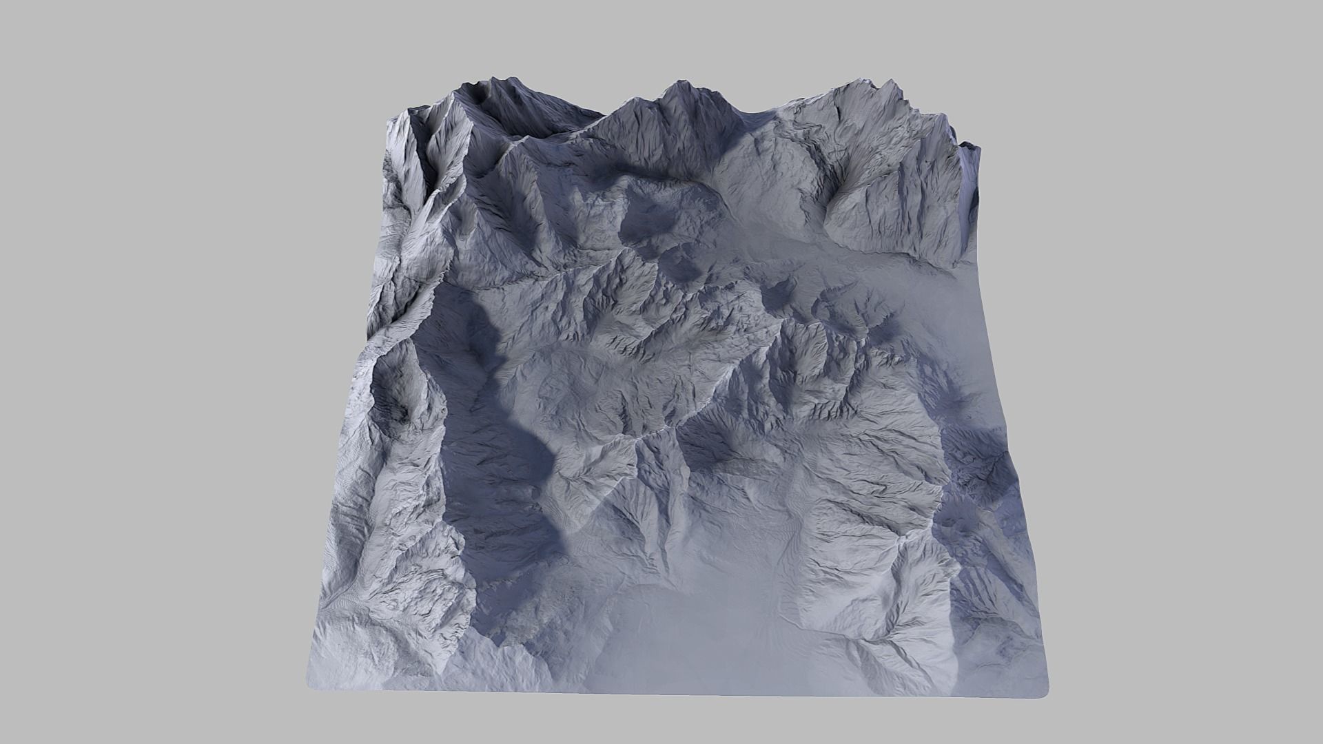Snow Mountain Terrain Low-poly 3D model_11