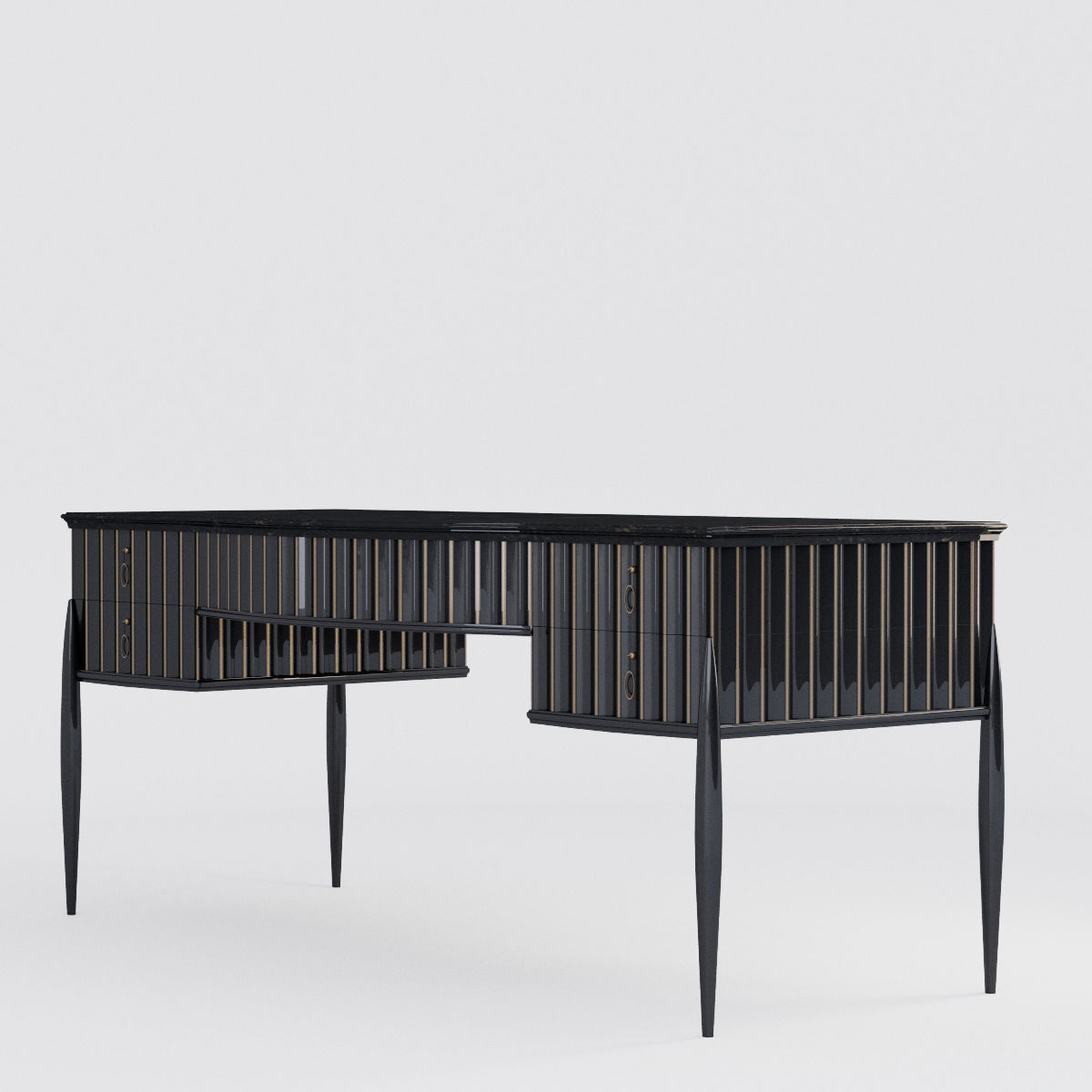 Art Deco desk 3D model_3