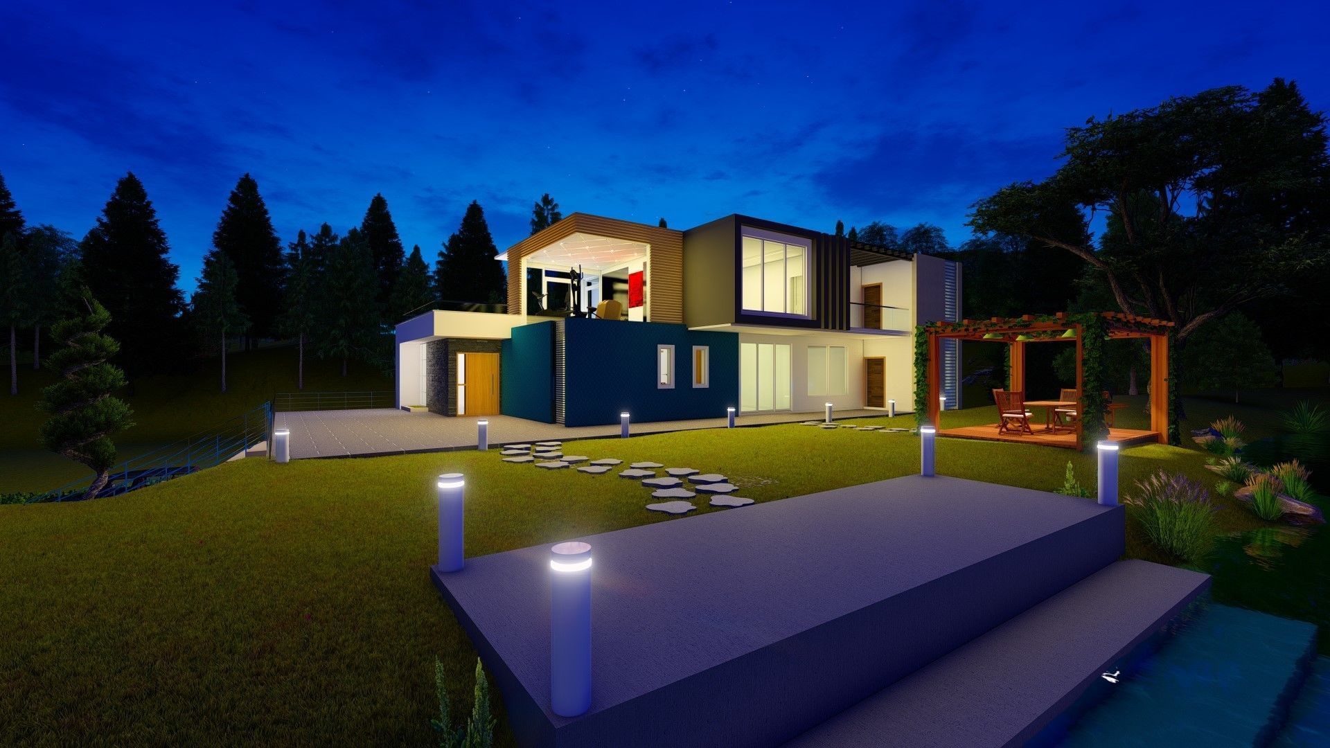 Lake Side House 3D model_22