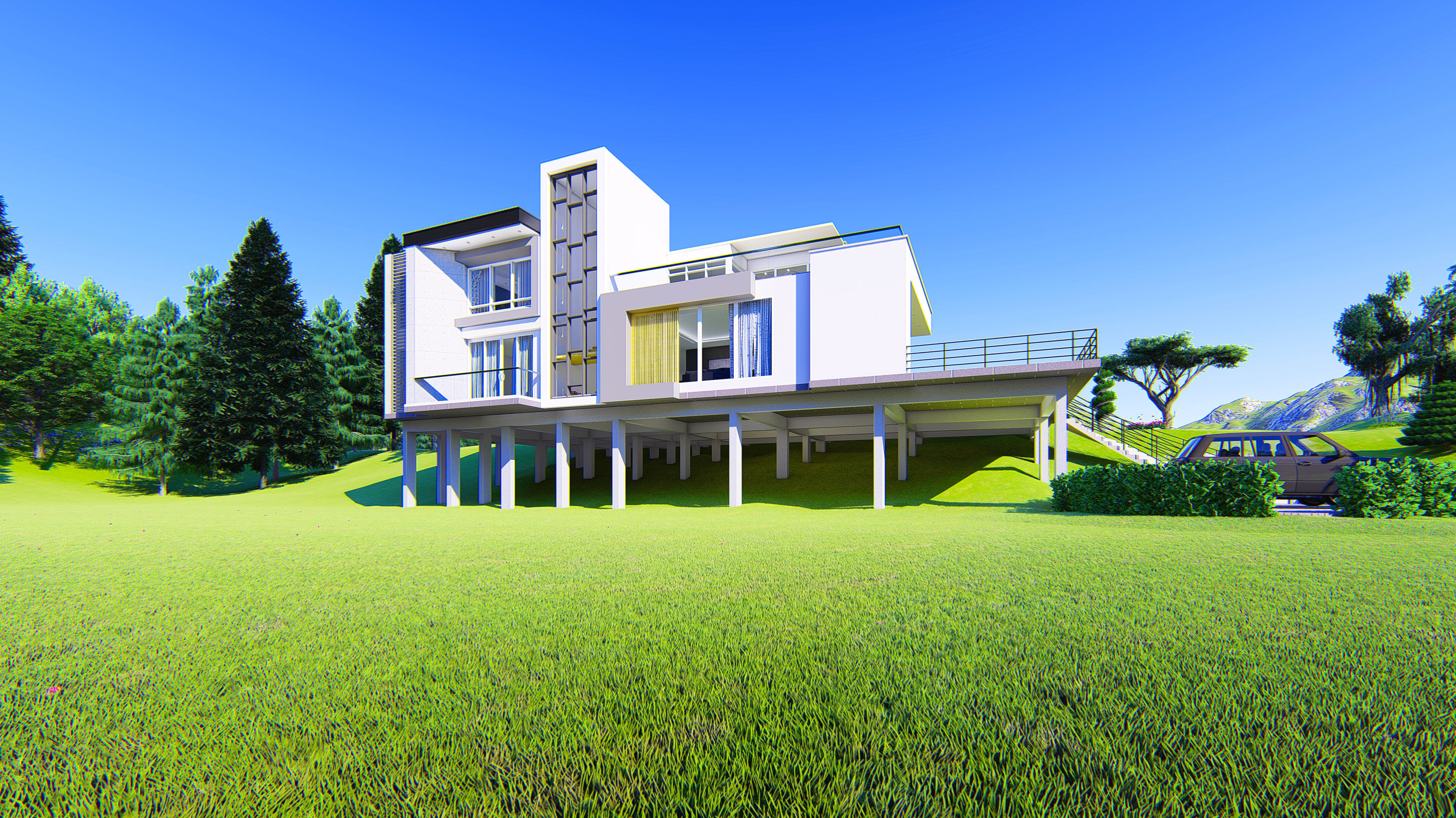 Lake Side House 3D model_4