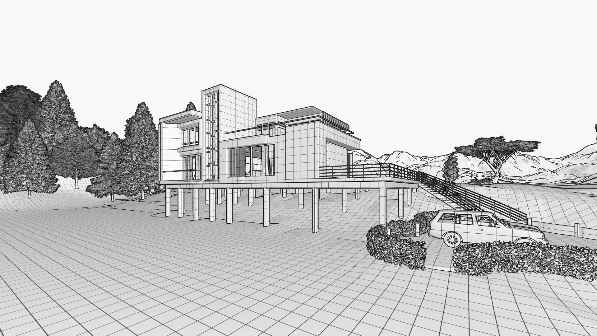 Lake Side House 3D model_27