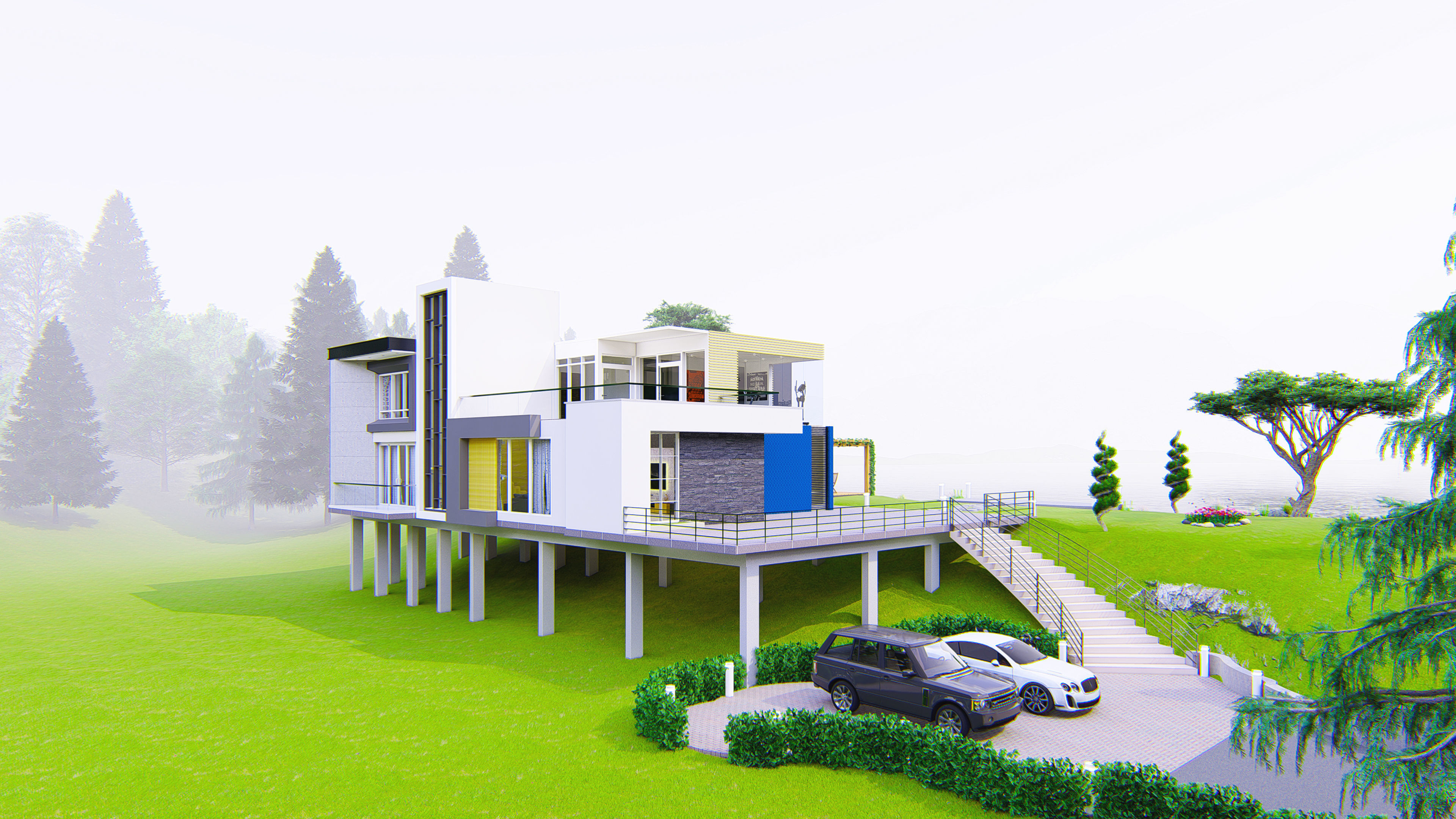 Lake Side House 3D model_9