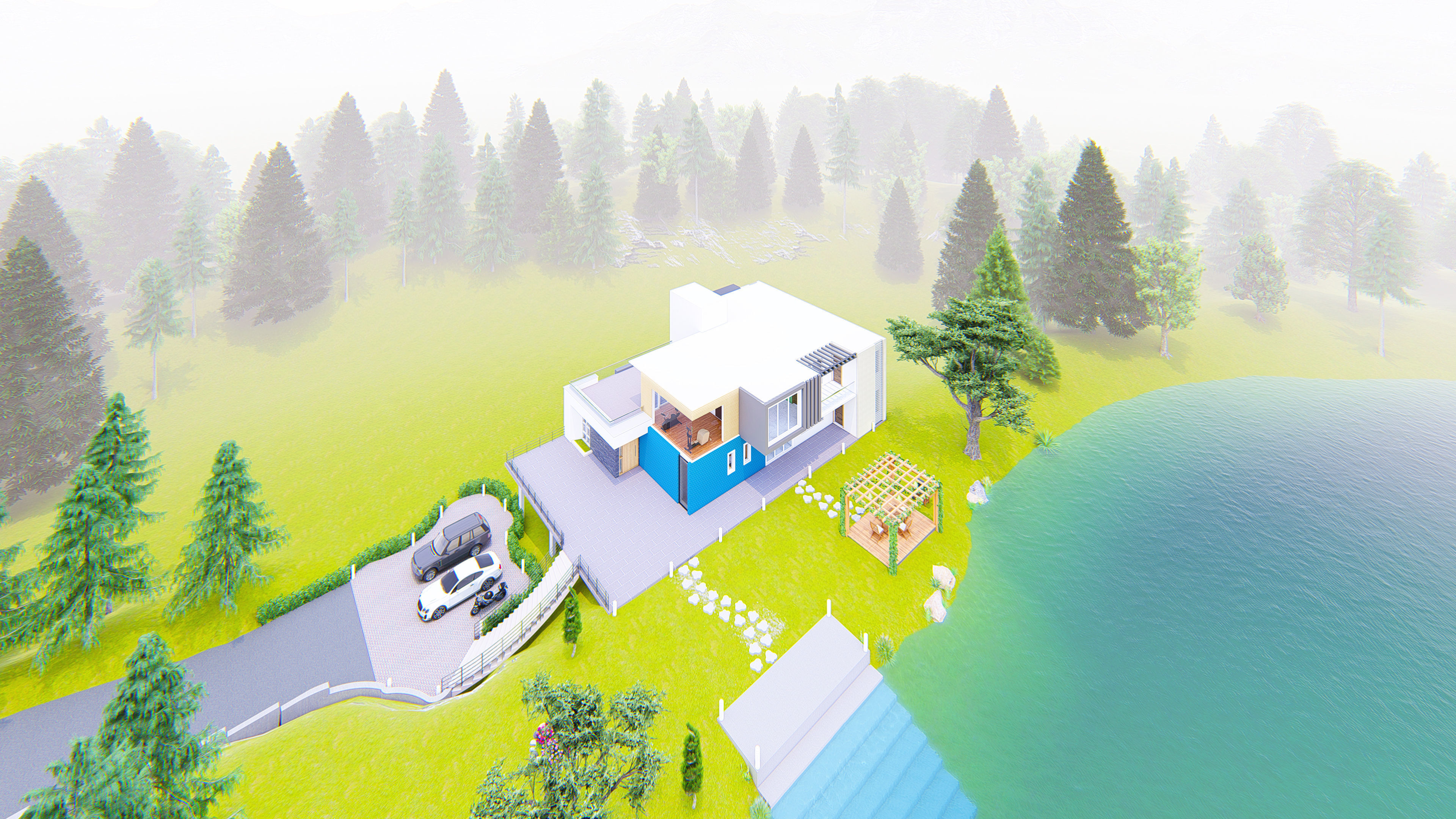 Lake Side House 3D model_13