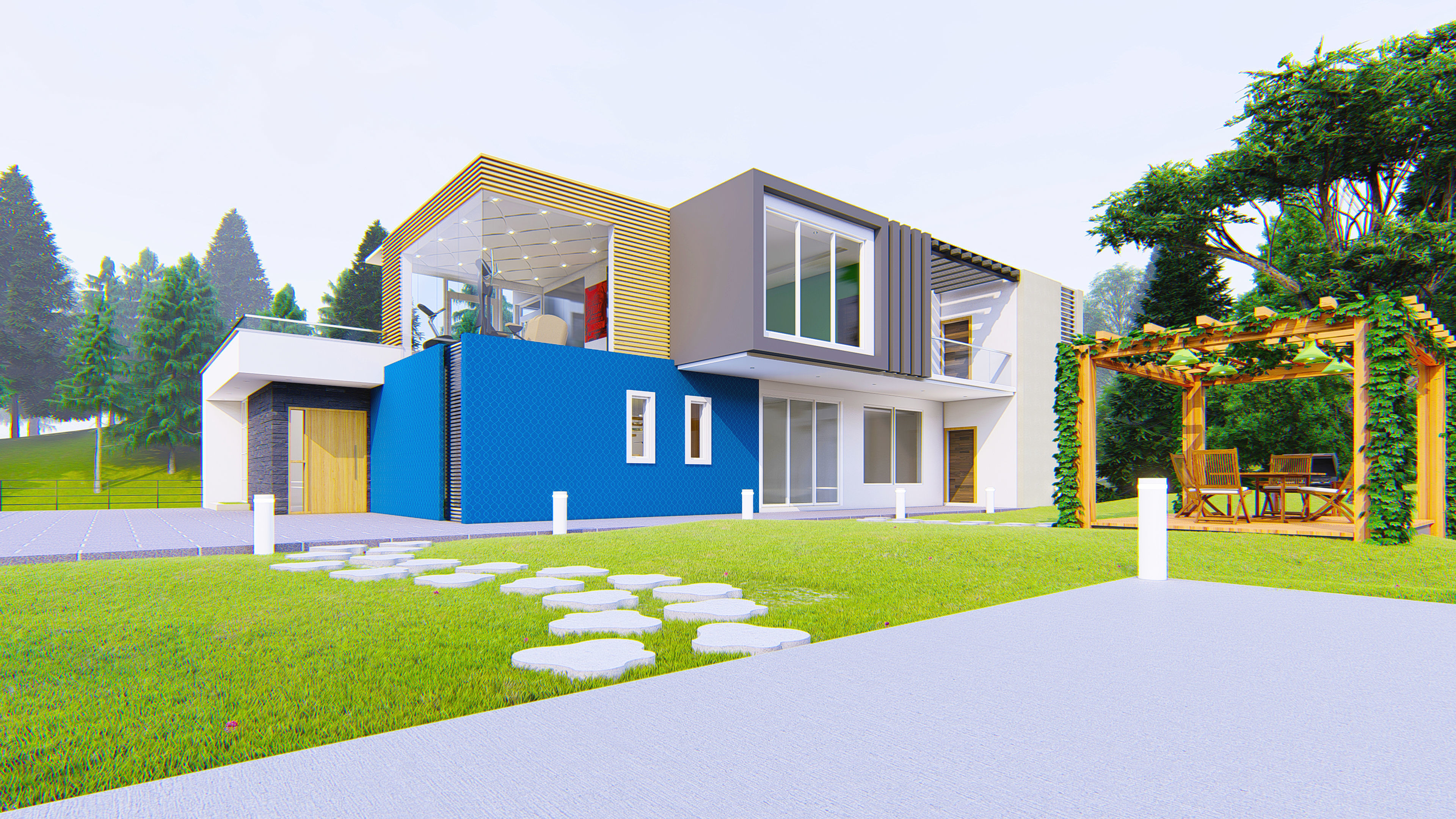 Lake Side House 3D model_7