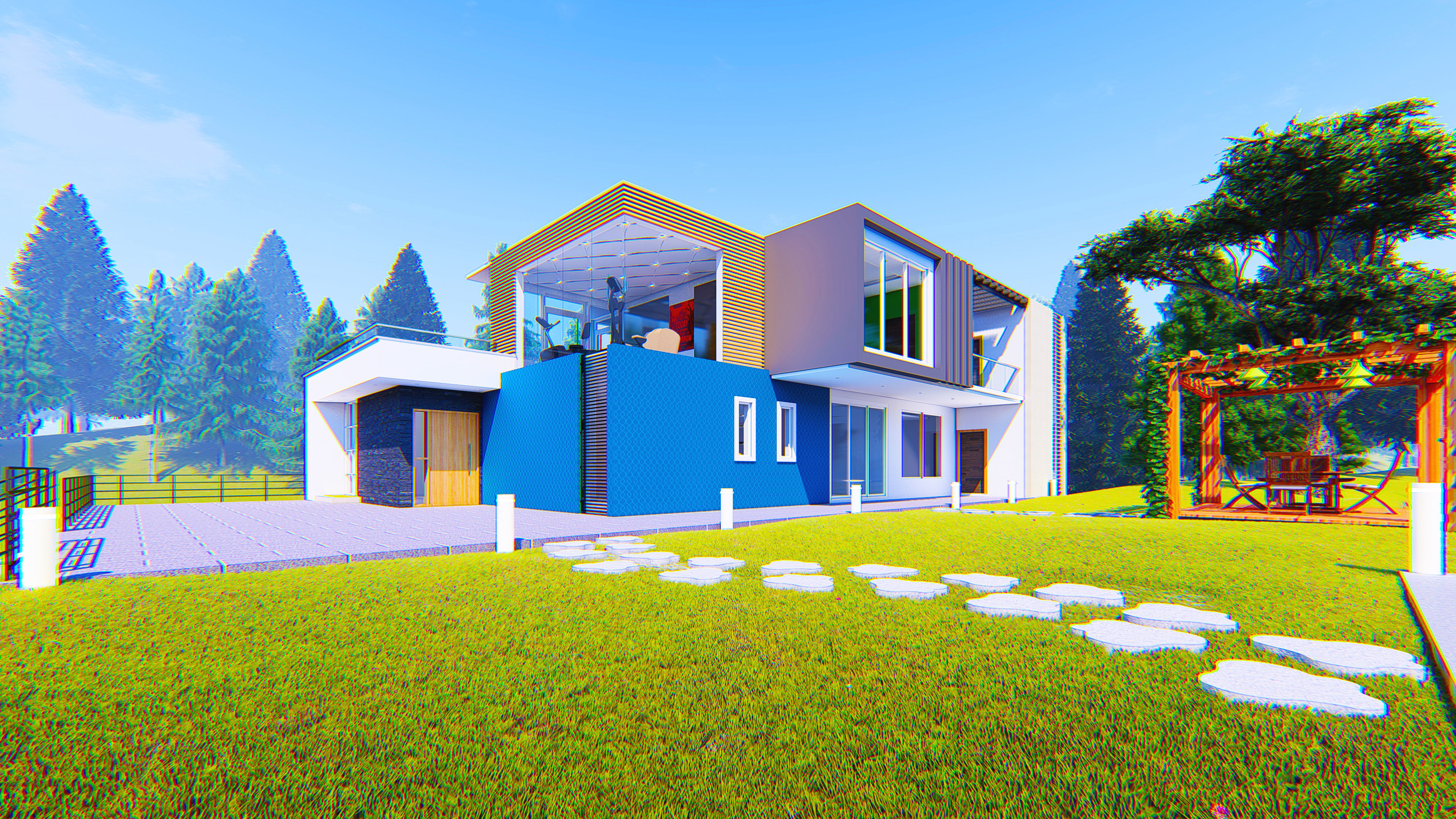 Lake Side House 3D model_6