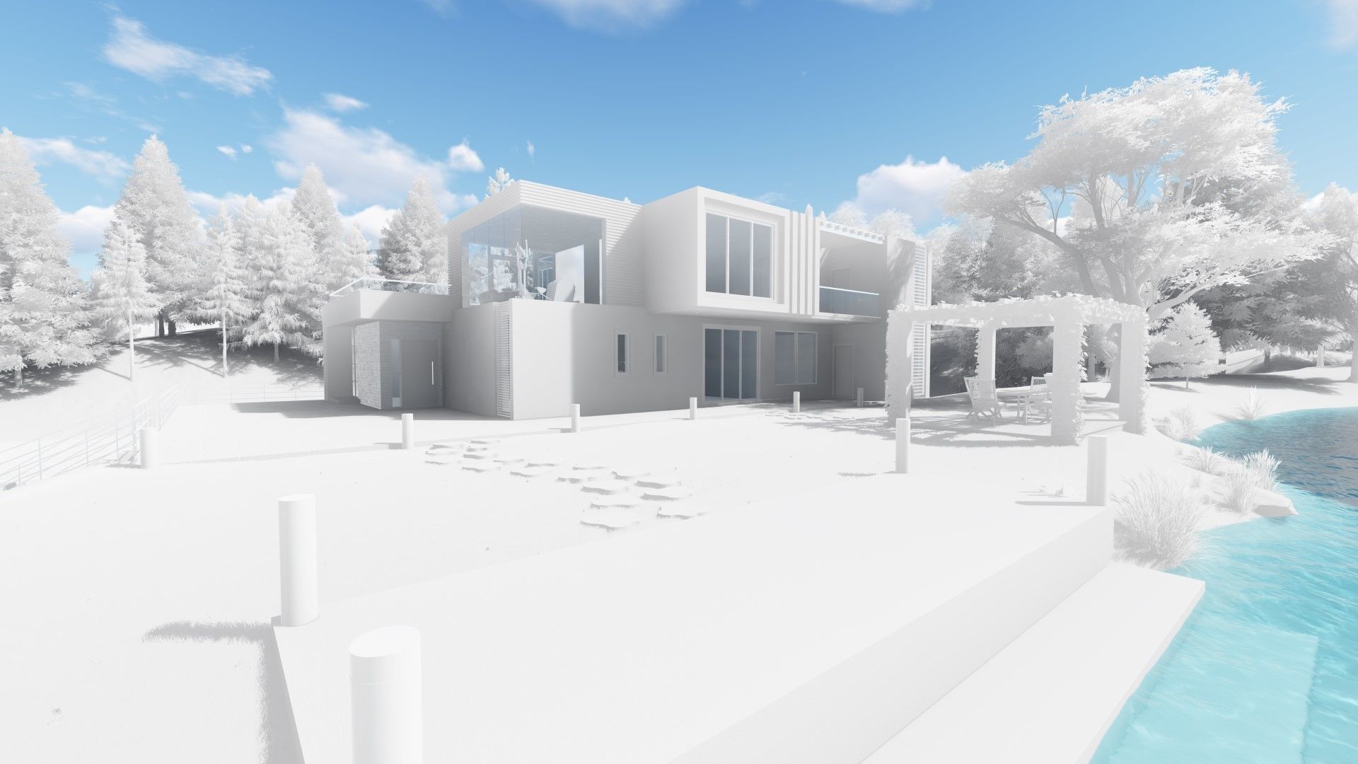 Lake Side House 3D model_23