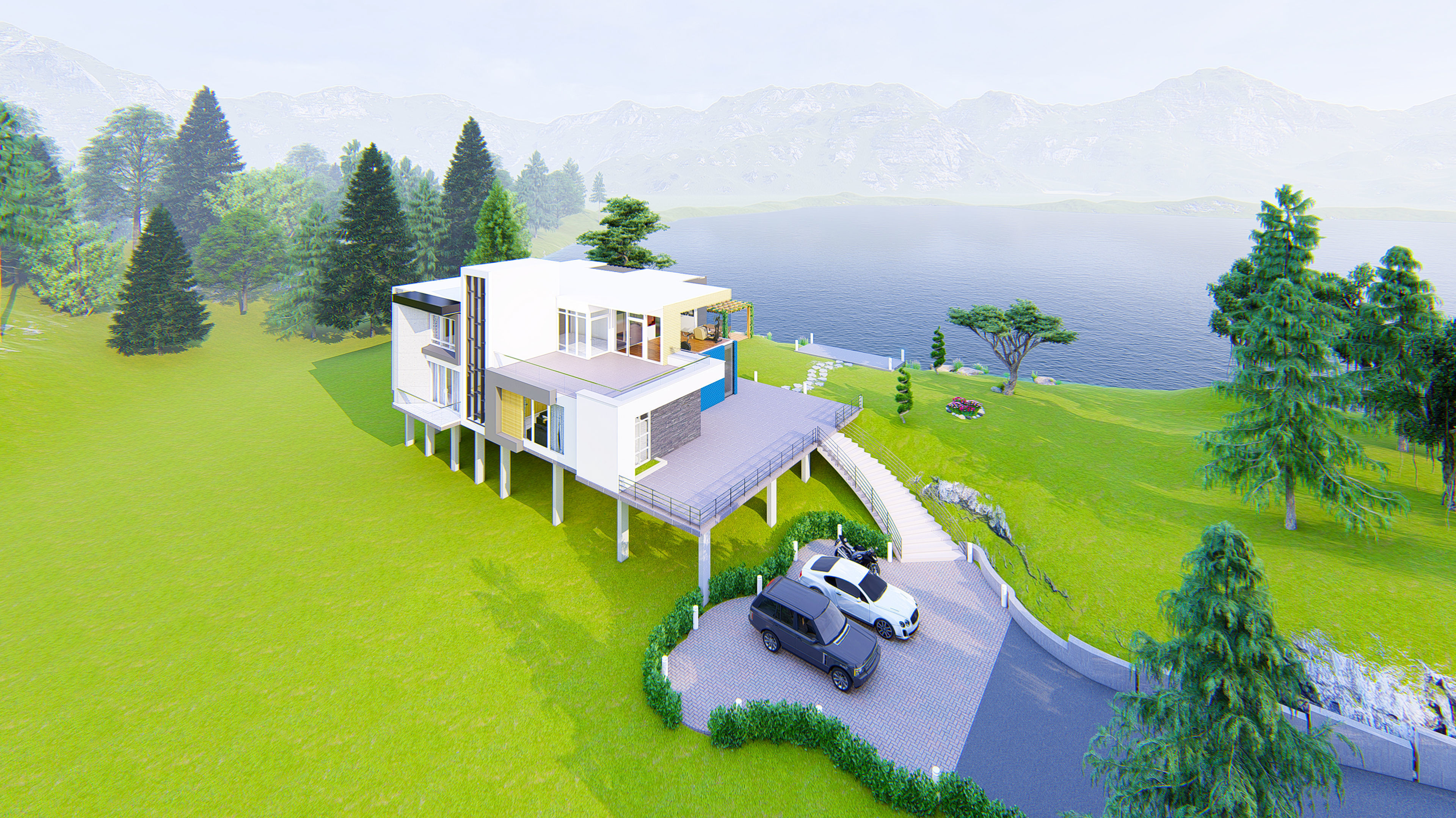 Lake Side House 3D model_14