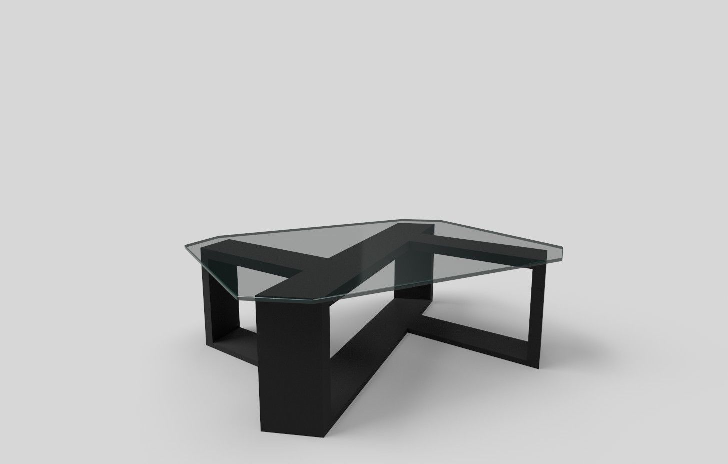 Leather Sofa Set Low-poly 3D model_8