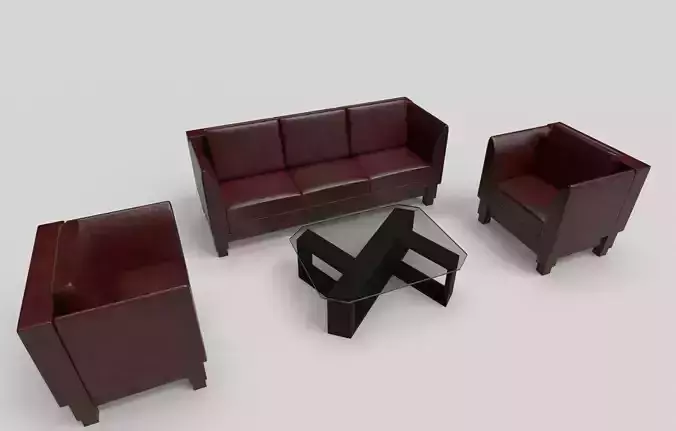 Leather Sofa Set