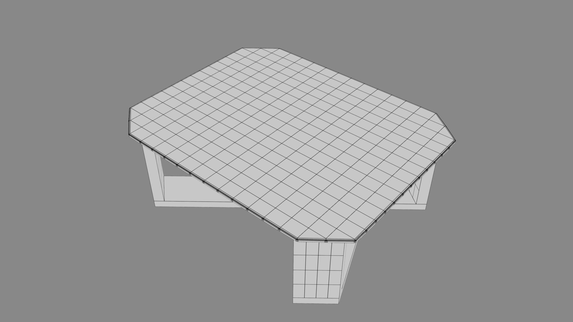 Leather Sofa Set Low-poly 3D model_9