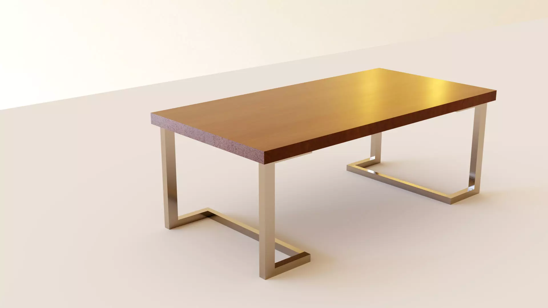 Center desk - model 04 Low-poly 3D model_0