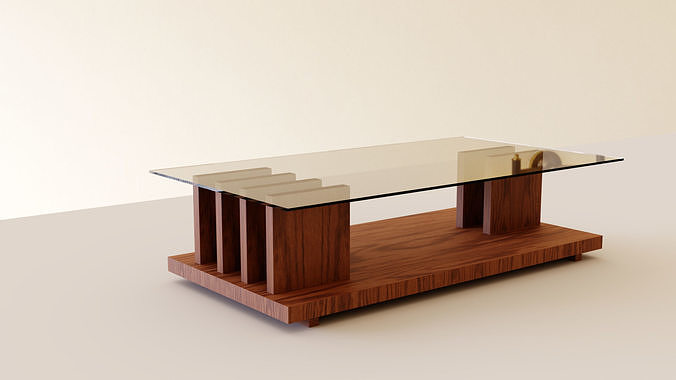 Center desk - model 05 Low-poly 3D model