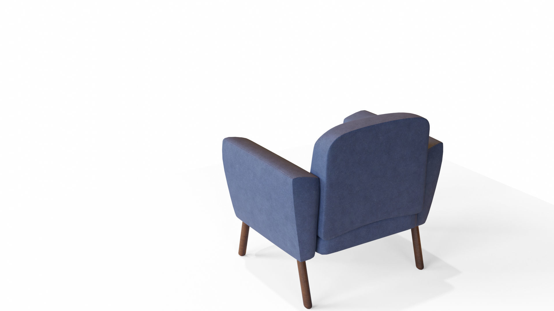 Armchair - model 02 Low-poly 3D model_3