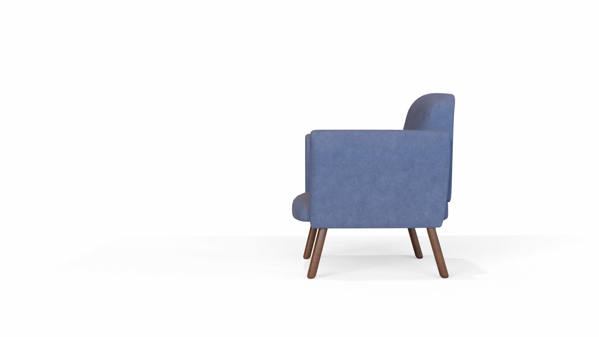 Armchair - model 02 Low-poly 3D model_2