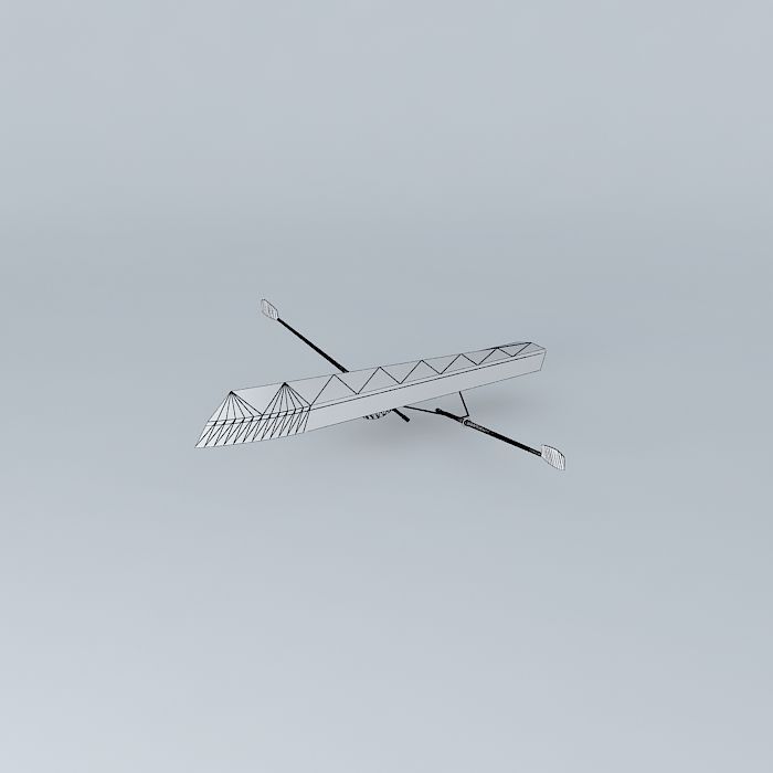 Open ocean Row boat Free 3D model_3