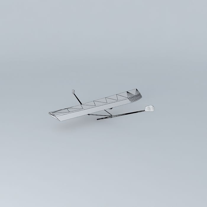 Open ocean Row boat Free 3D model_4