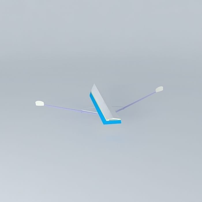 Open ocean Row boat Free 3D model_2