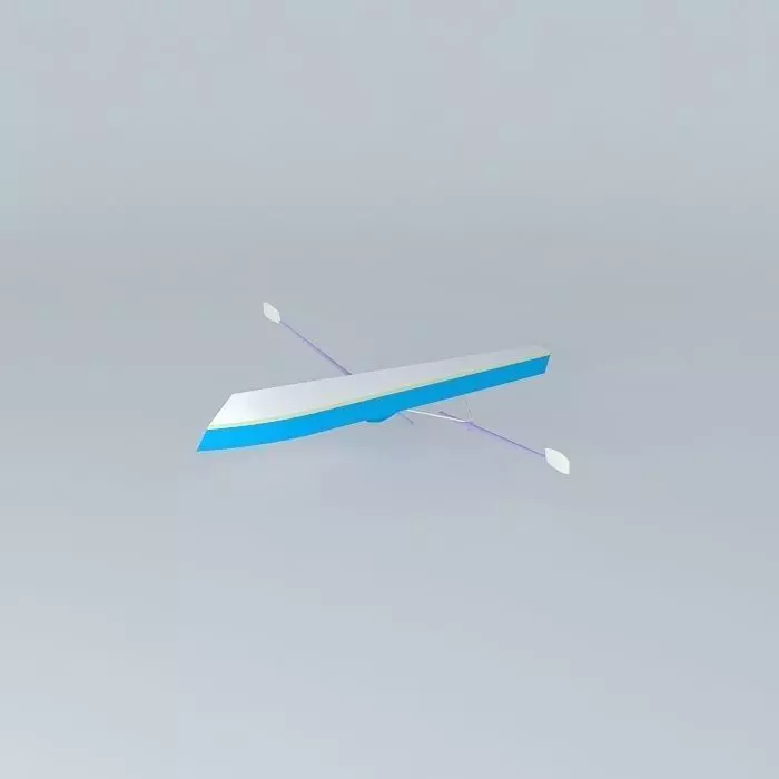 Open ocean Row boat Free 3D model_0