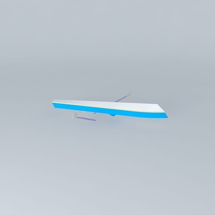 Open ocean Row boat Free 3D model_1