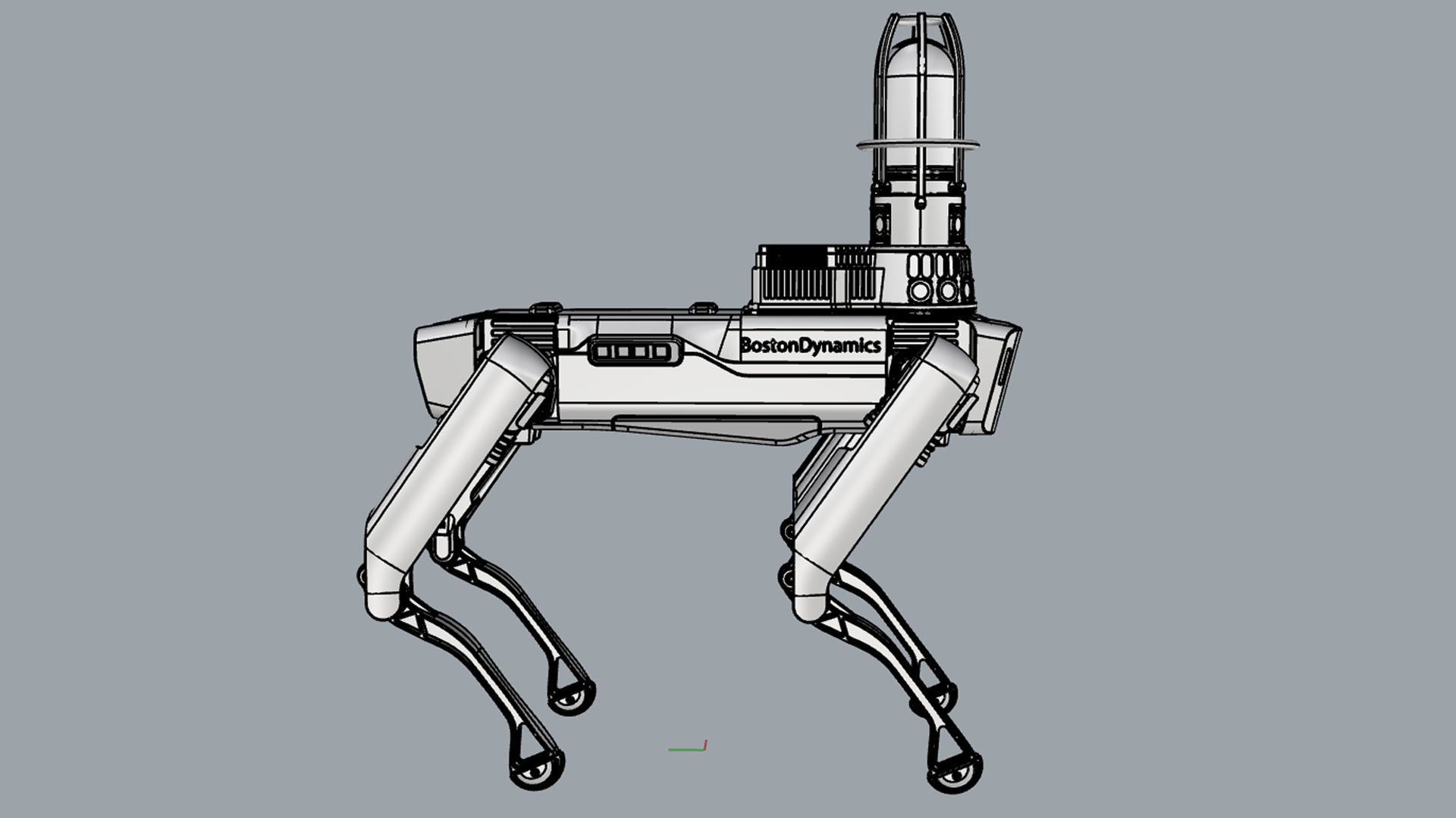 Boston Dynamics Spot Inspection Yellow 3D model_21