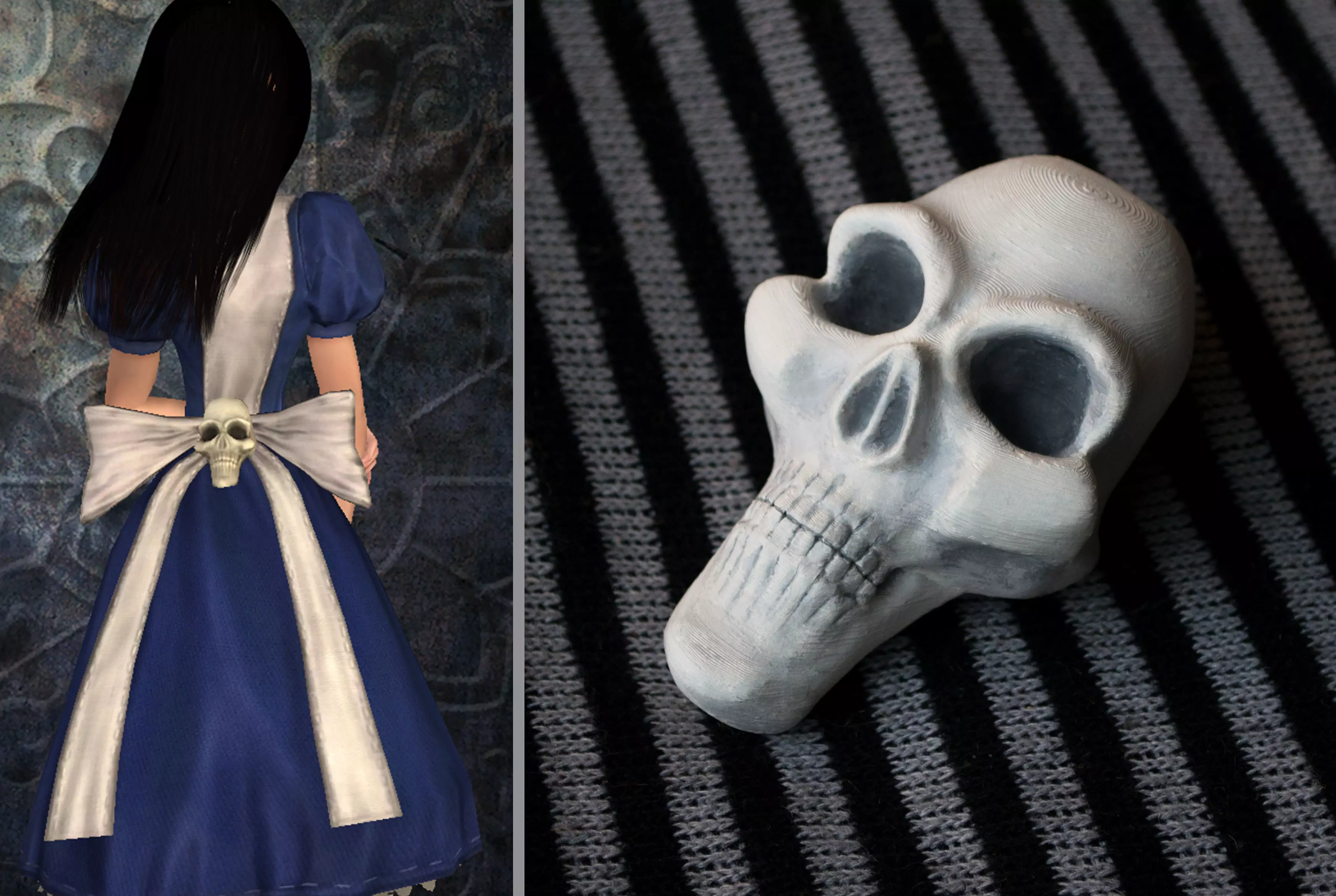 Alice Madness Returns inspired skull for dress 3D print model_0
