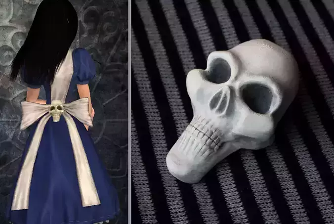 Alice Madness Returns inspired skull for dress 3D print model