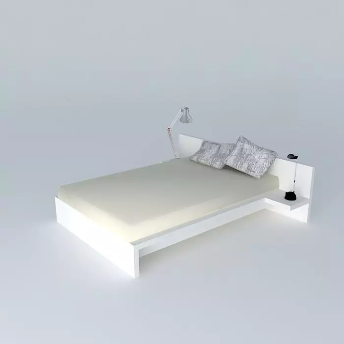 Simple bed Free 3D model