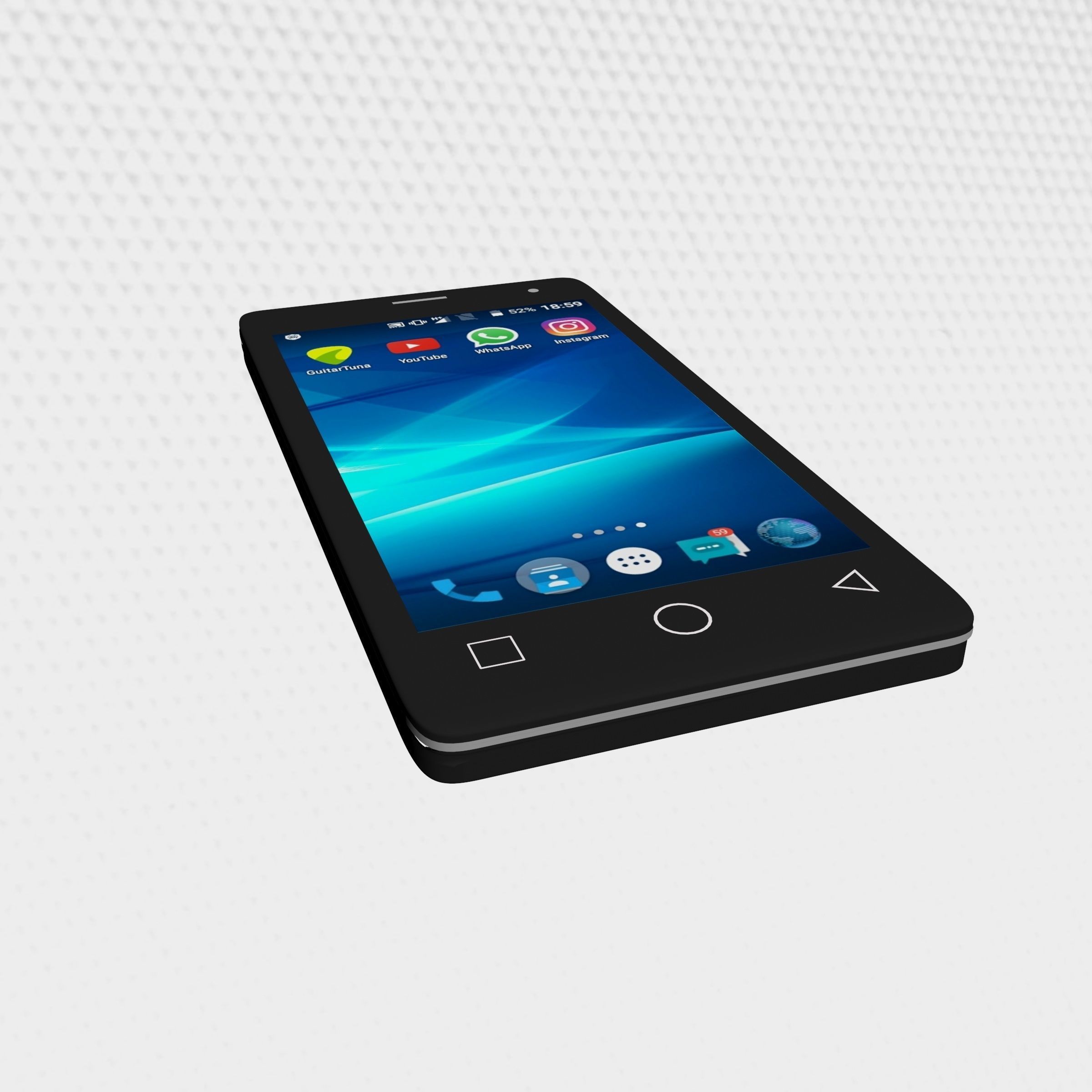 Phone Micromax Q415 3D model_2