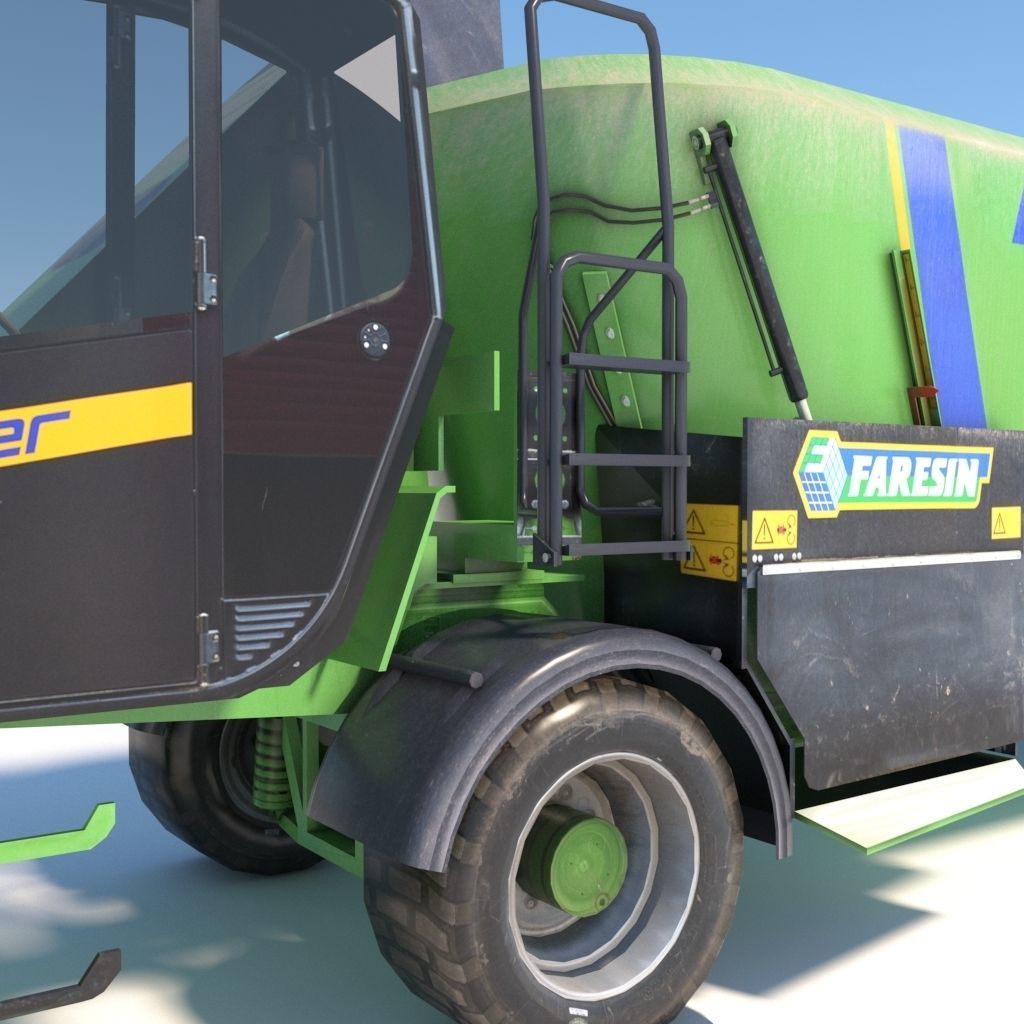 Farming Vehicle Faresin Leader 2200 Low-poly 3D model_9