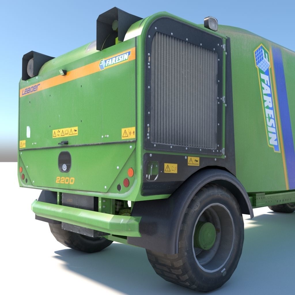 Farming Vehicle Faresin Leader 2200 Low-poly 3D model_12